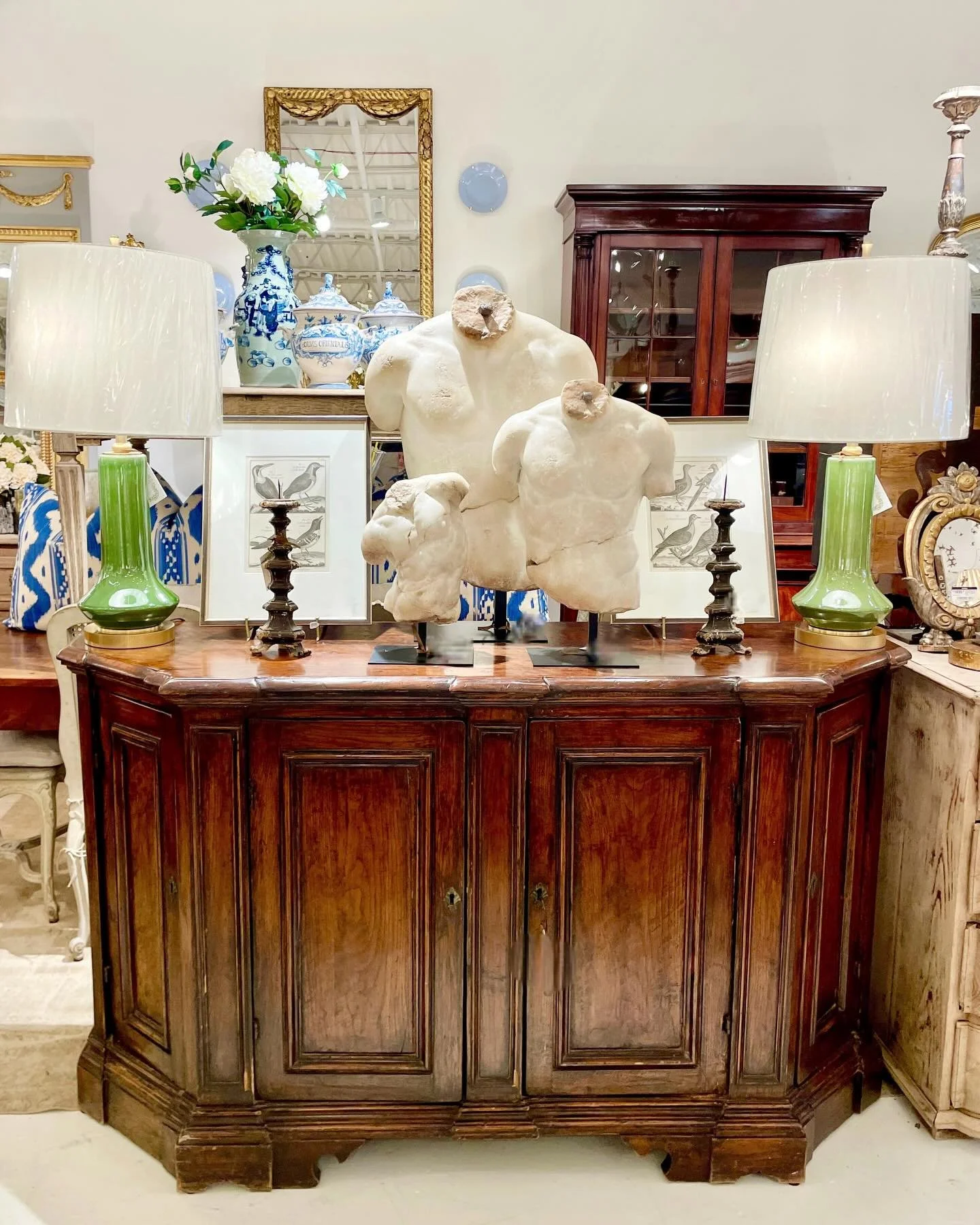 Just in&mdash;Italian goodness! Discover our extensive collection of one-of-a-kind, hand-selected European Antiques and Curated Decor. Find more details and pics on our website at www.heritagemarkdesign.com. Shipping available. #heritageclt #curatedd