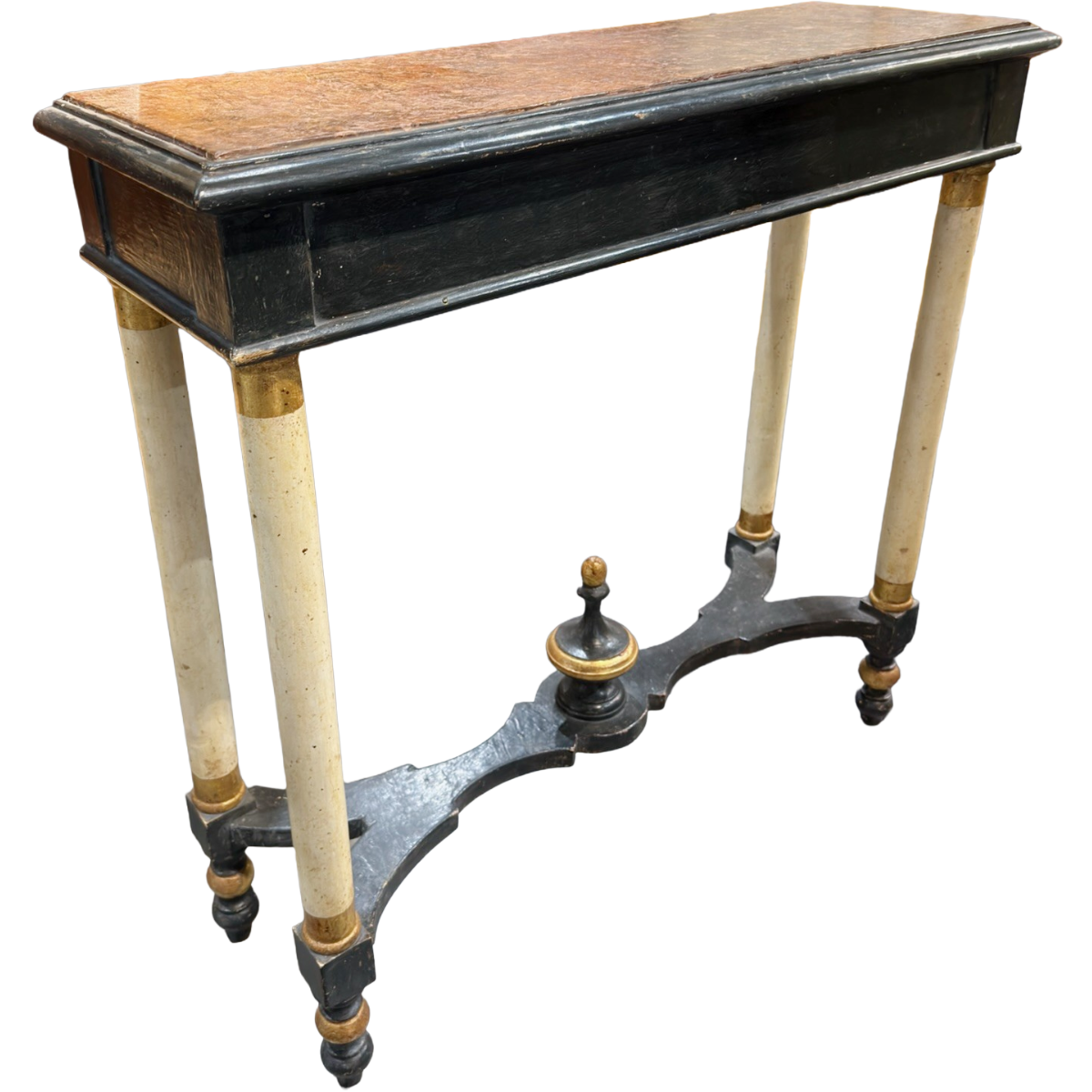 Antique Empire Period Lacquered Console