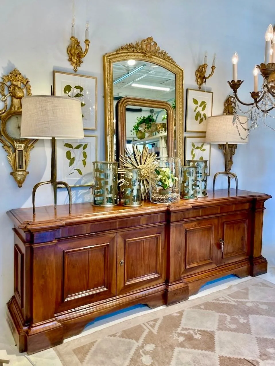 One of the amazing beauties from our last container: Antique Louis XVI Period Tuscan Walnut Enfilade. 

Italian, c.1780 (Tuscany)
112.5W x 23.6D x 37.7H

Discover our extensive collection of one-of-a-kind, hand-selected European Antiques and Curated 