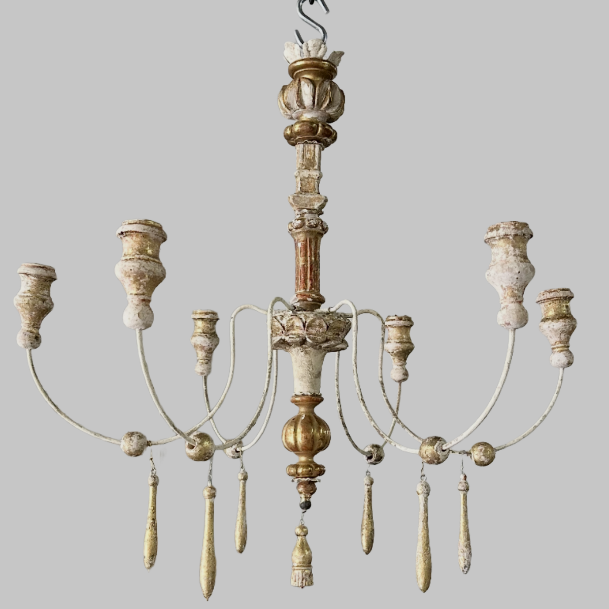 Antique Italian Fragment Chandelier | 6-arm