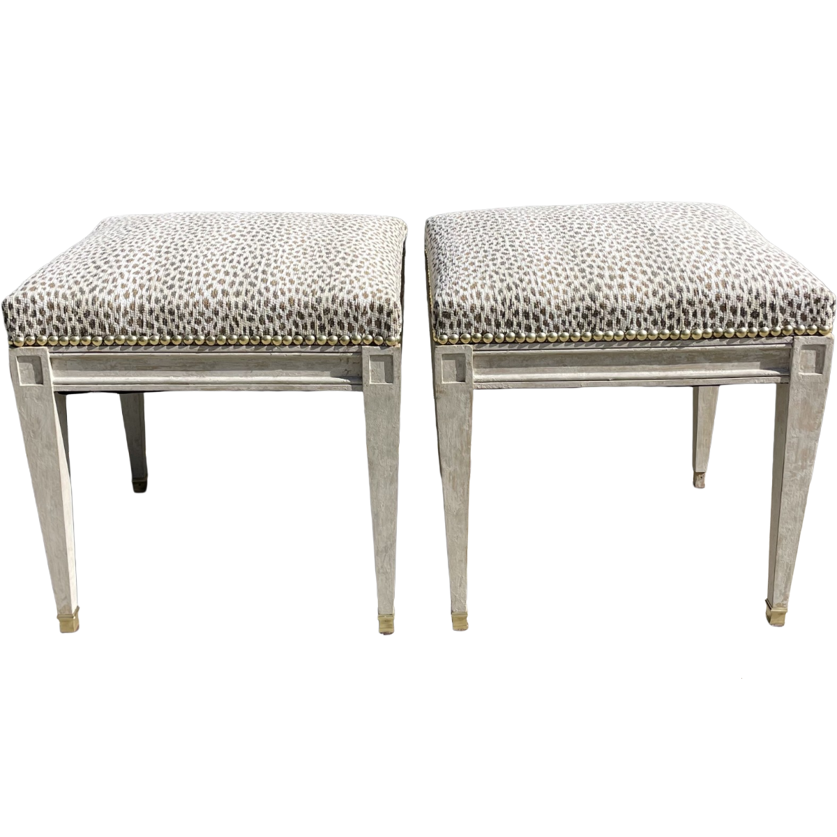 Antique Pair Louis XVI-Style Stools | Pair