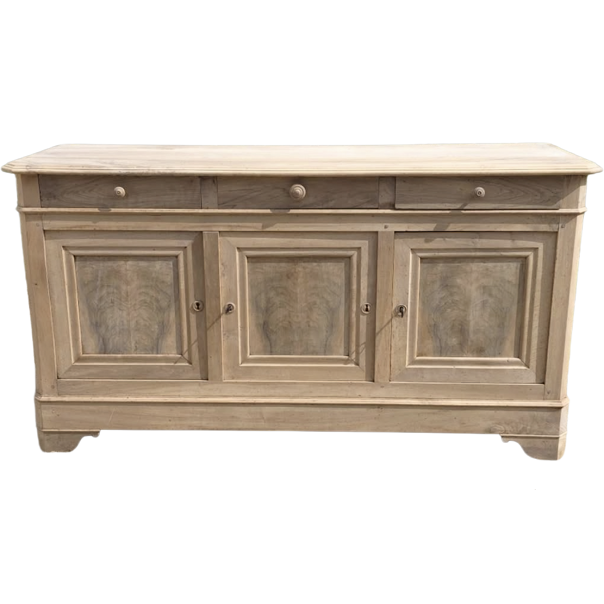 Antique Louis Philippe Bleached Walnut Enfilade