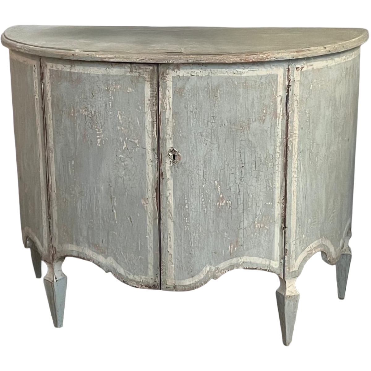 Painted Scalloped Petite Bombe Buffet | Pair Available