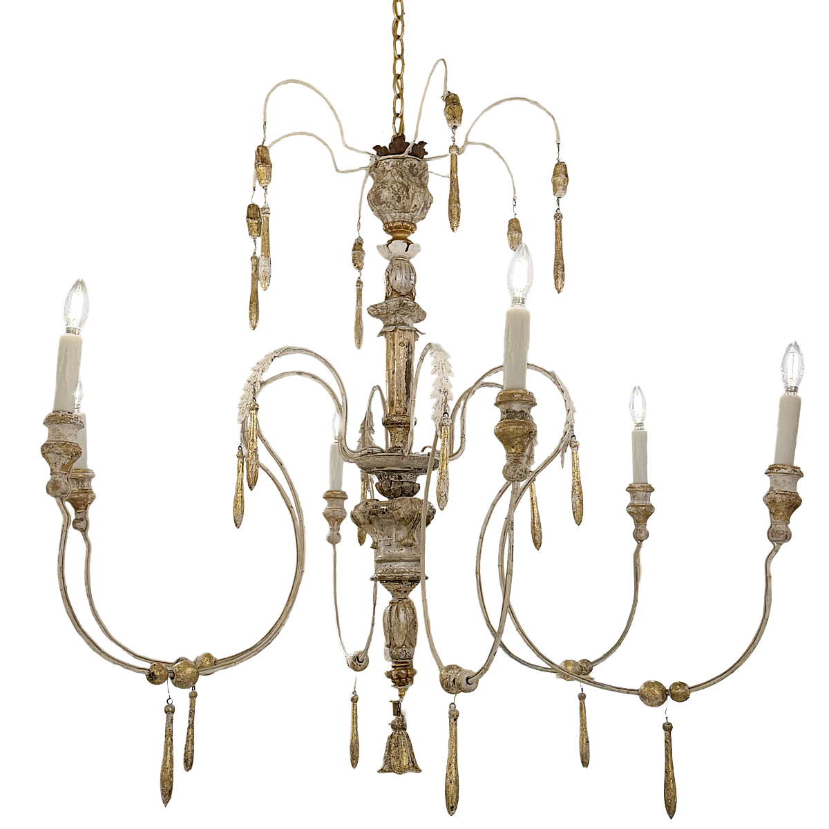 Antique Italian Fragment Chandelier | 6-arm