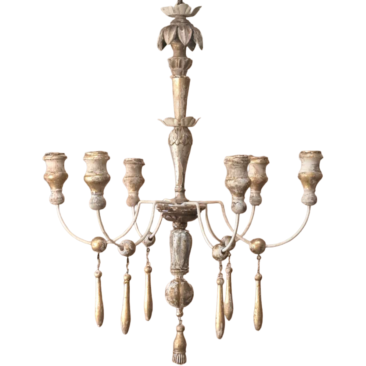 Antique Italian Fragment Chandelier | 6-arm | Petite