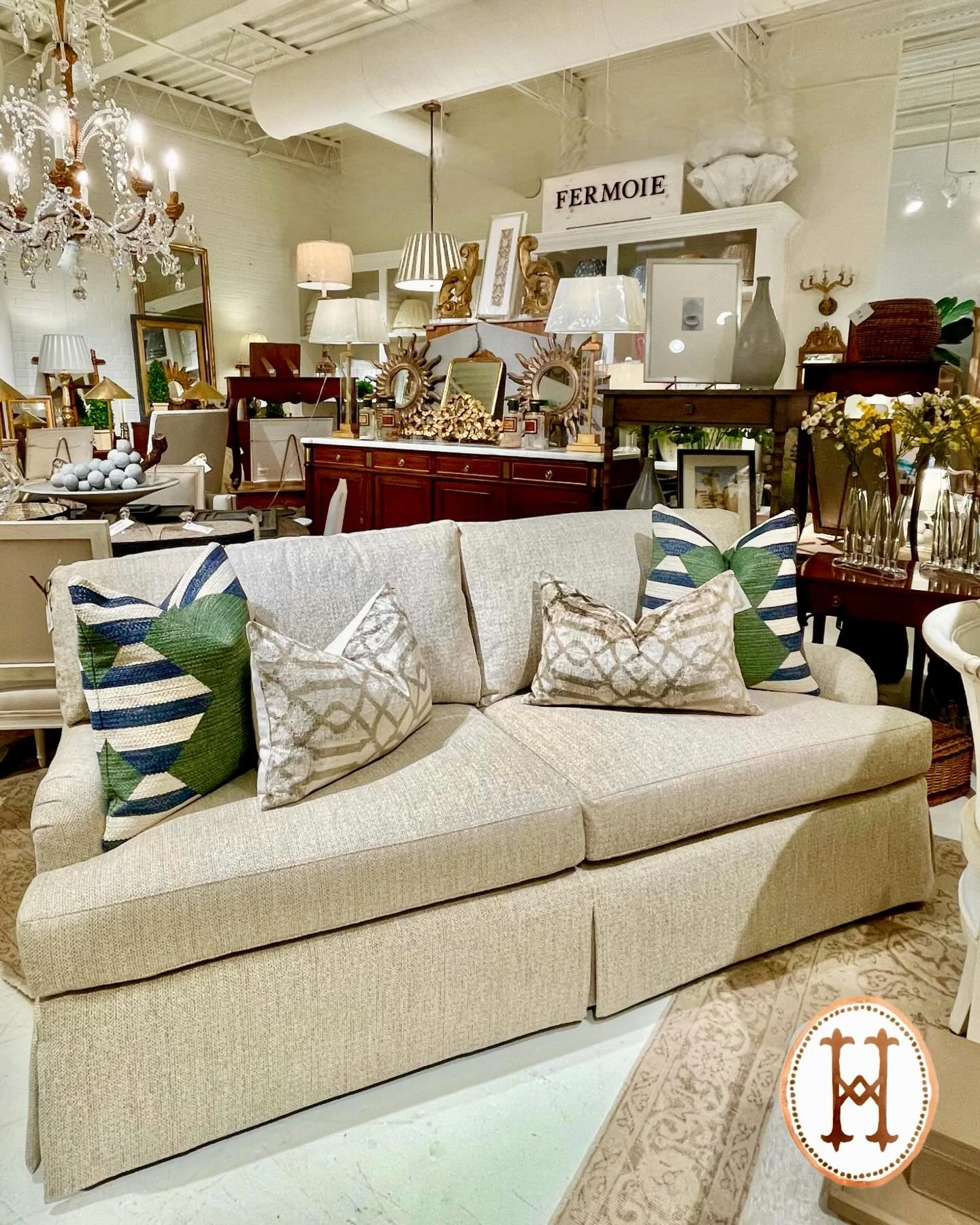 More new @wesleyhallfurniture upholstery arrivals!  Discover our exciting collection of hand-selected Custom Upholstery. Find more details and pics on our website at www.heritagemarkdesign.com. Shipping available. #heritageclt #curateddecor #interior