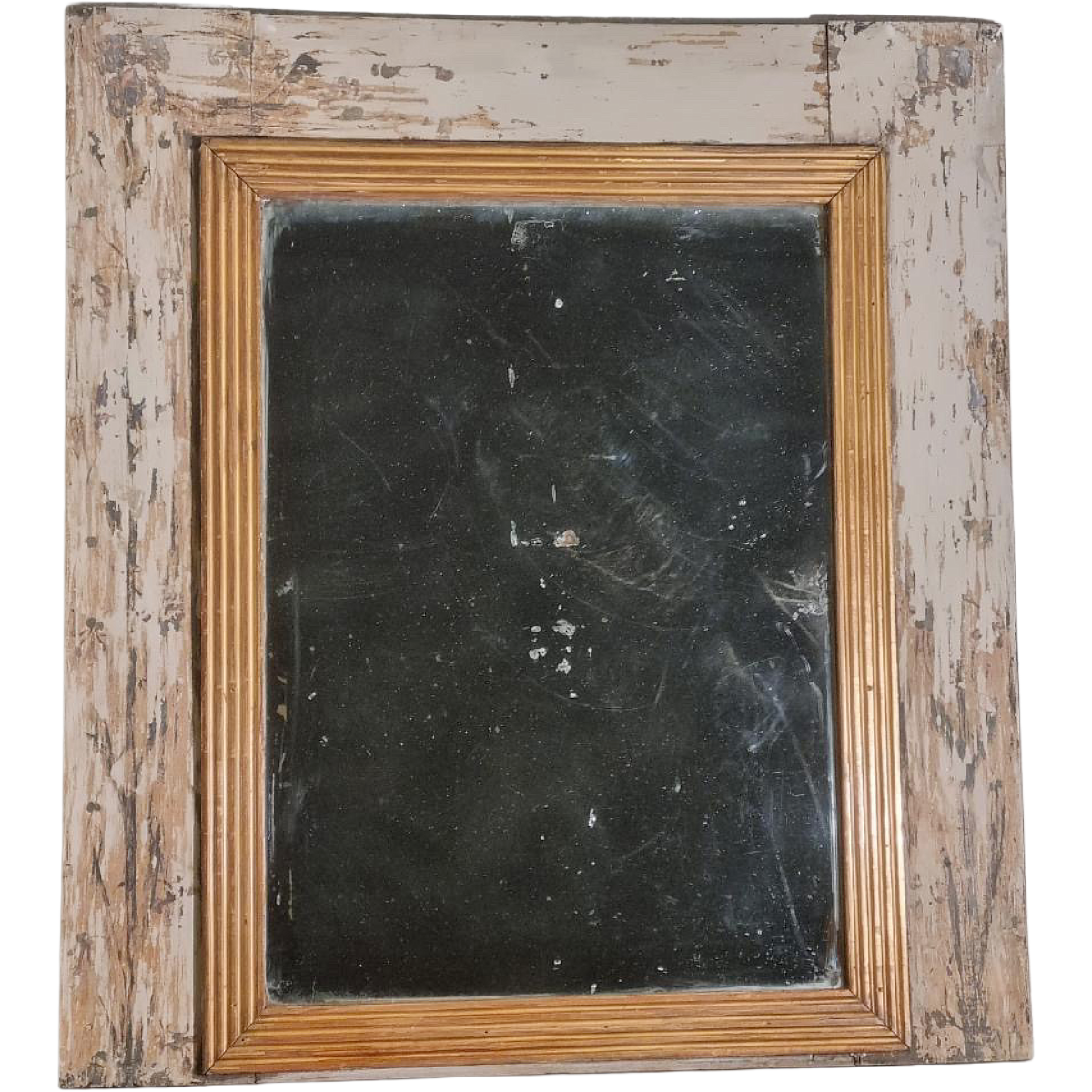 Antique Directoire Period Reeded Mirror