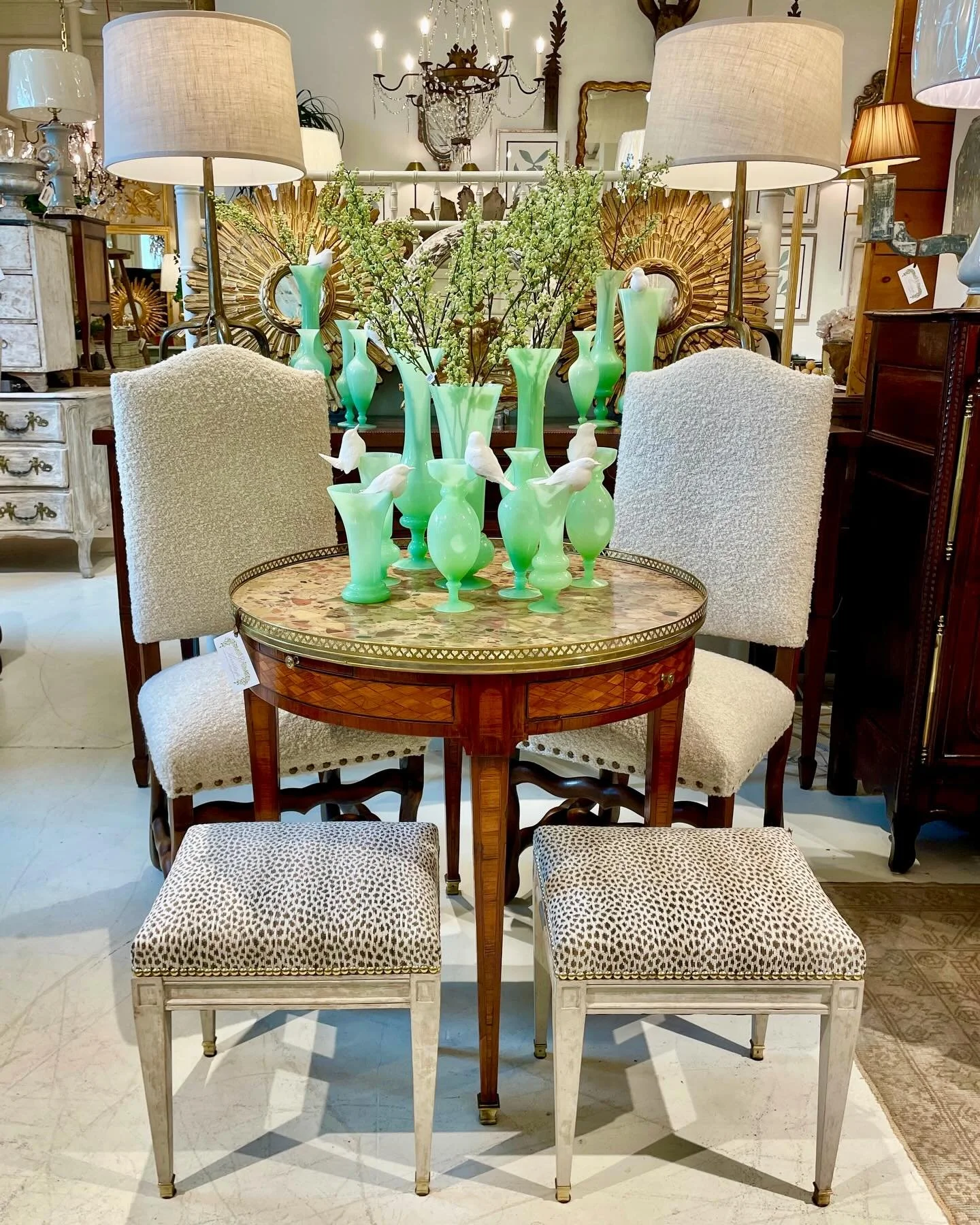 Pairs of Pairs of Pairs. 
Discover our extensive collection of one-of-a-kind, hand-selected European Antiques and Curated Decor. Find more details and pics on our website at www.heritagemarkdesign.com. Shipping available. #heritageclt #curateddecor #