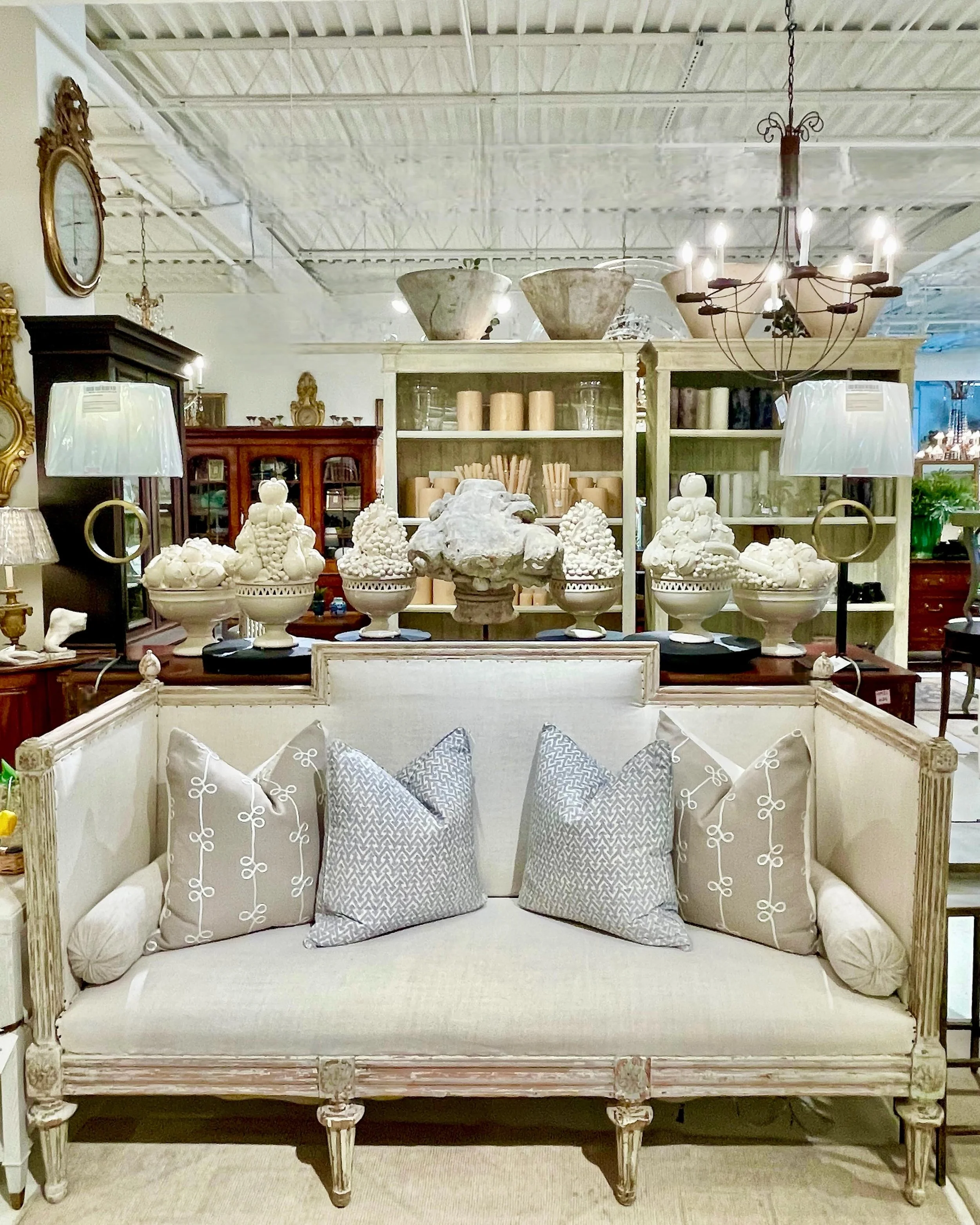 Antique Swedish Gustavian Period Sofa in Original Finish. Swedish, c.1780. Dimensions are 75W x 28.3D x 42.1H | 18.1SH. Discover our extensive collection of one-of-a-kind, hand-selected European Antiques and Curated Decor. Find more details and pics 
