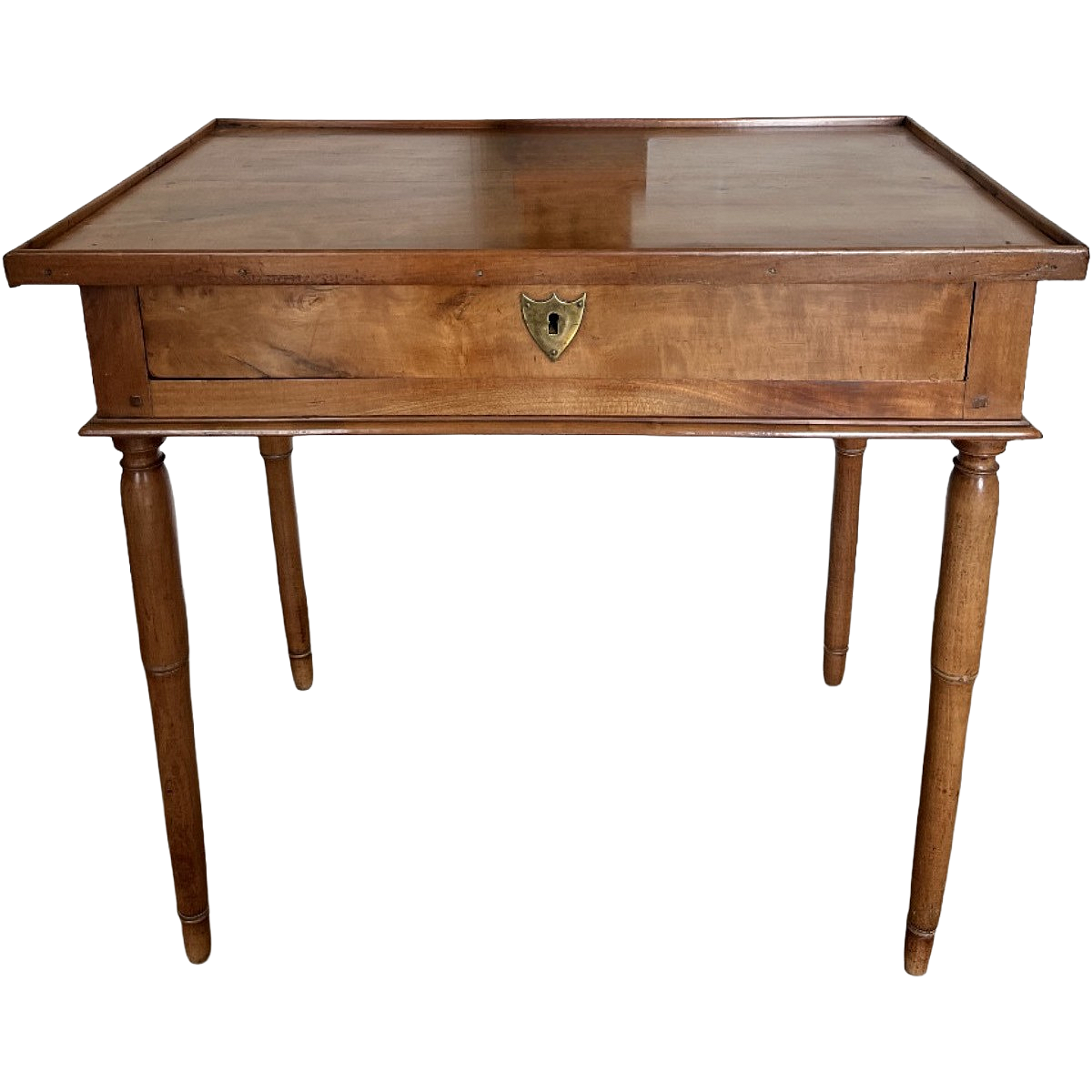 Antique Directoire Period Cherry Side Table With Drawer