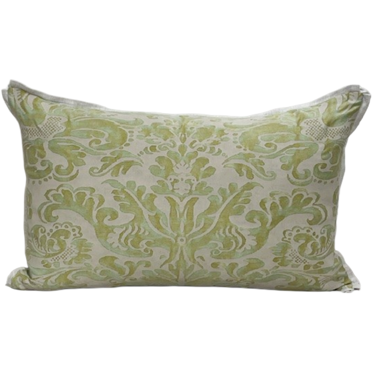 Custom Fortuny Pillow | Green &amp; Tan