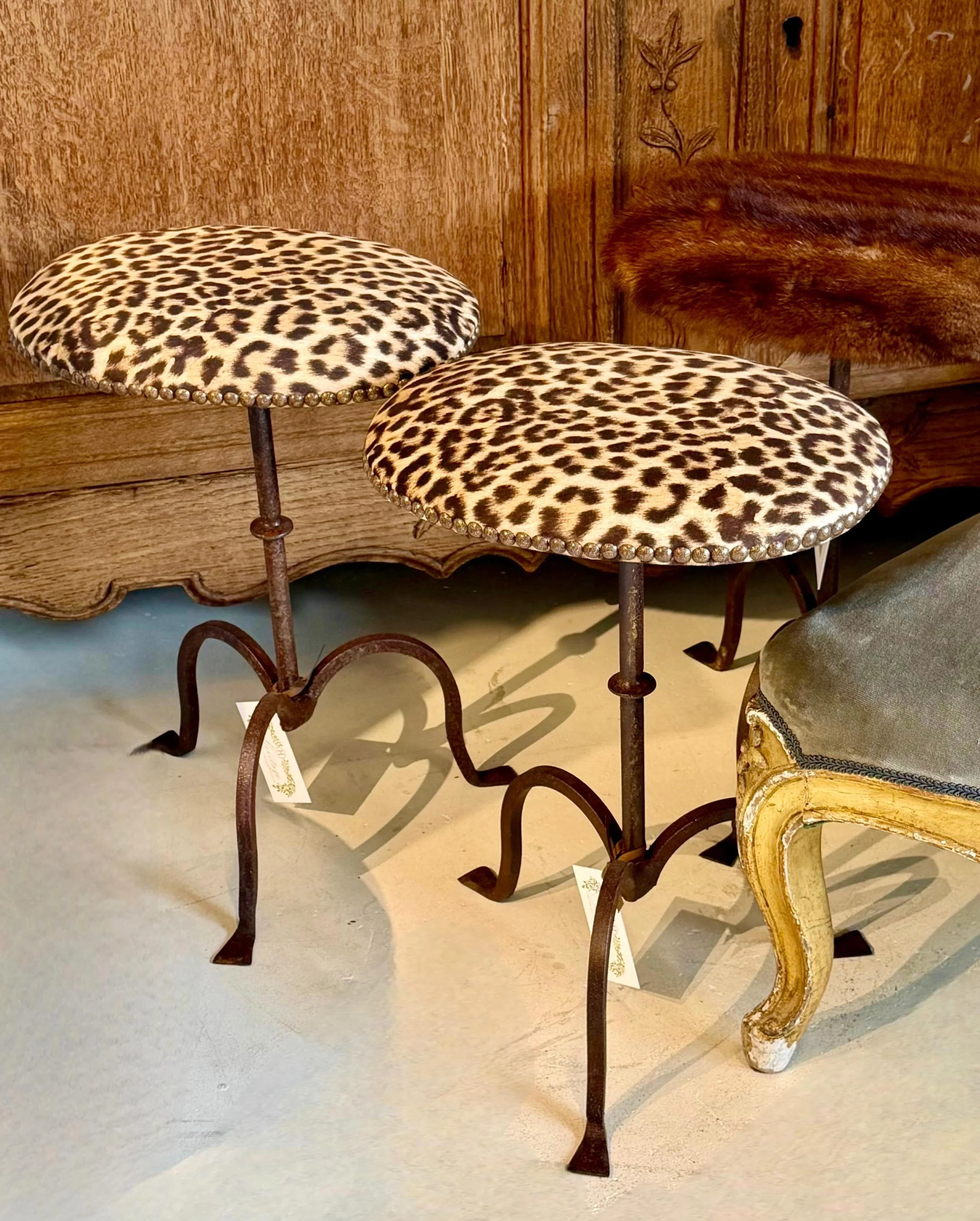 The best little spot tables/seats, EVER! Only a few left. Discover our extensive collection of one-of-a-kind, hand-selected European Antiques and Curated Decor. Find more details and pics on our website at www.heritagemarkdesign.com. Shipping availab