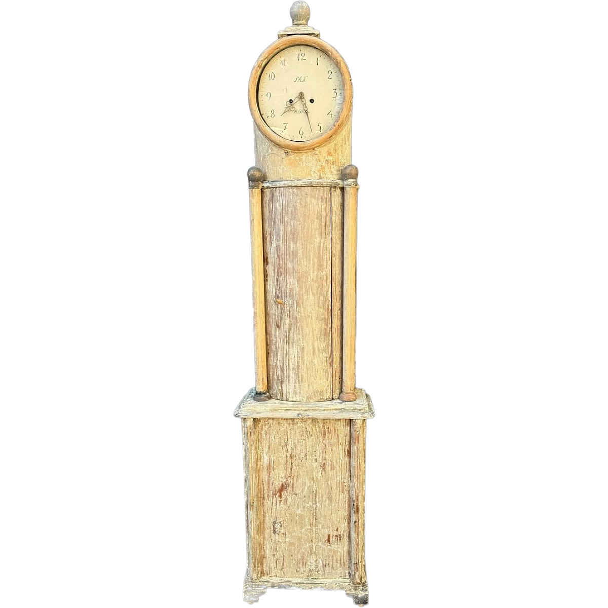 Antique Gustavian Period Mora Clock in Original Finish