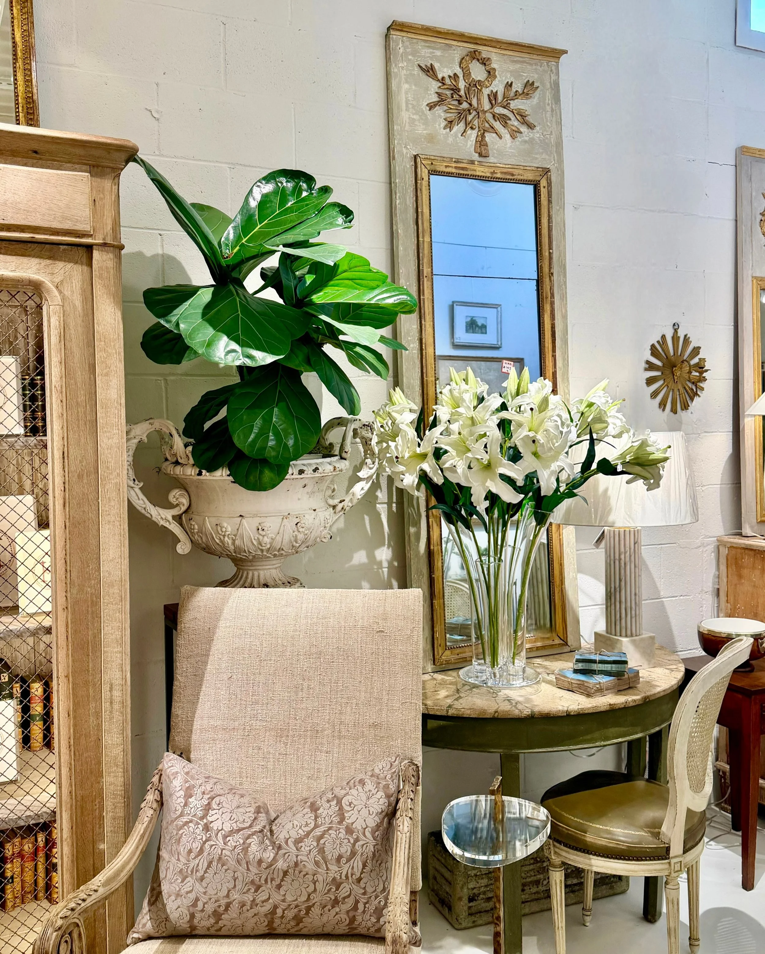 We have a pair of every magnificent thing seen in this photo! Come grab yours today! Discover our extensive collection of one-of-a-kind, hand-selected European Antiques and Curated Decor. Find more details and pics on our website at www.heritagemarkd