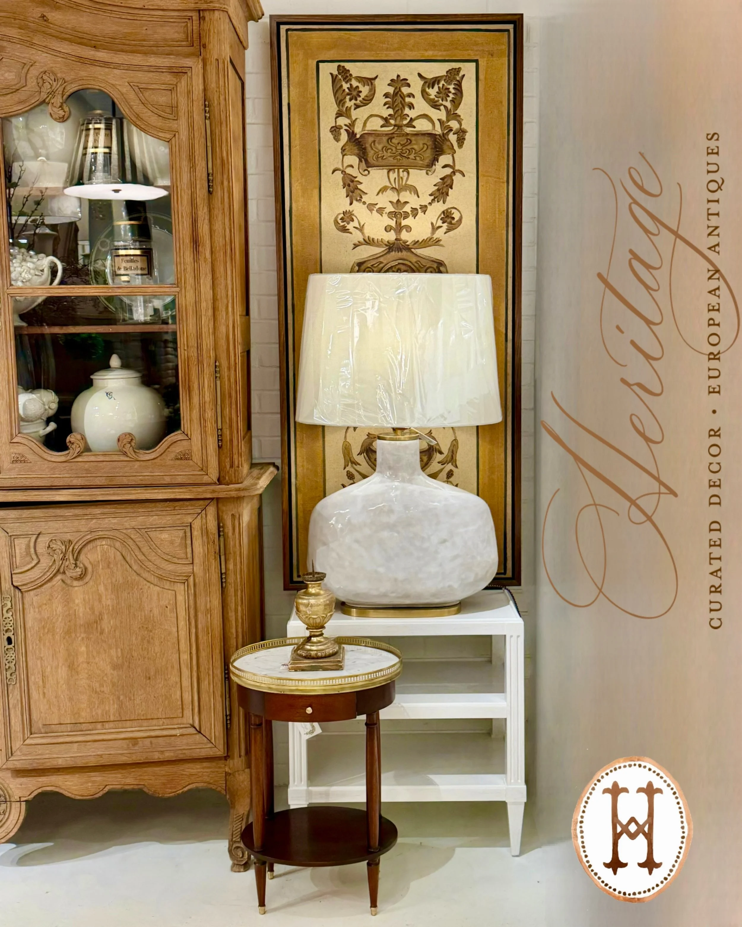 Some faves back in stock! Discover our exciting collection of one-of-a-kind, hand-selected Curated Decor and Original Art. For more information:
&bull;Call: 704-496-9612
&bull;Email: sales@heritagemarkdesign.com
&bull;Web: www.heritagemarkdesign.com

