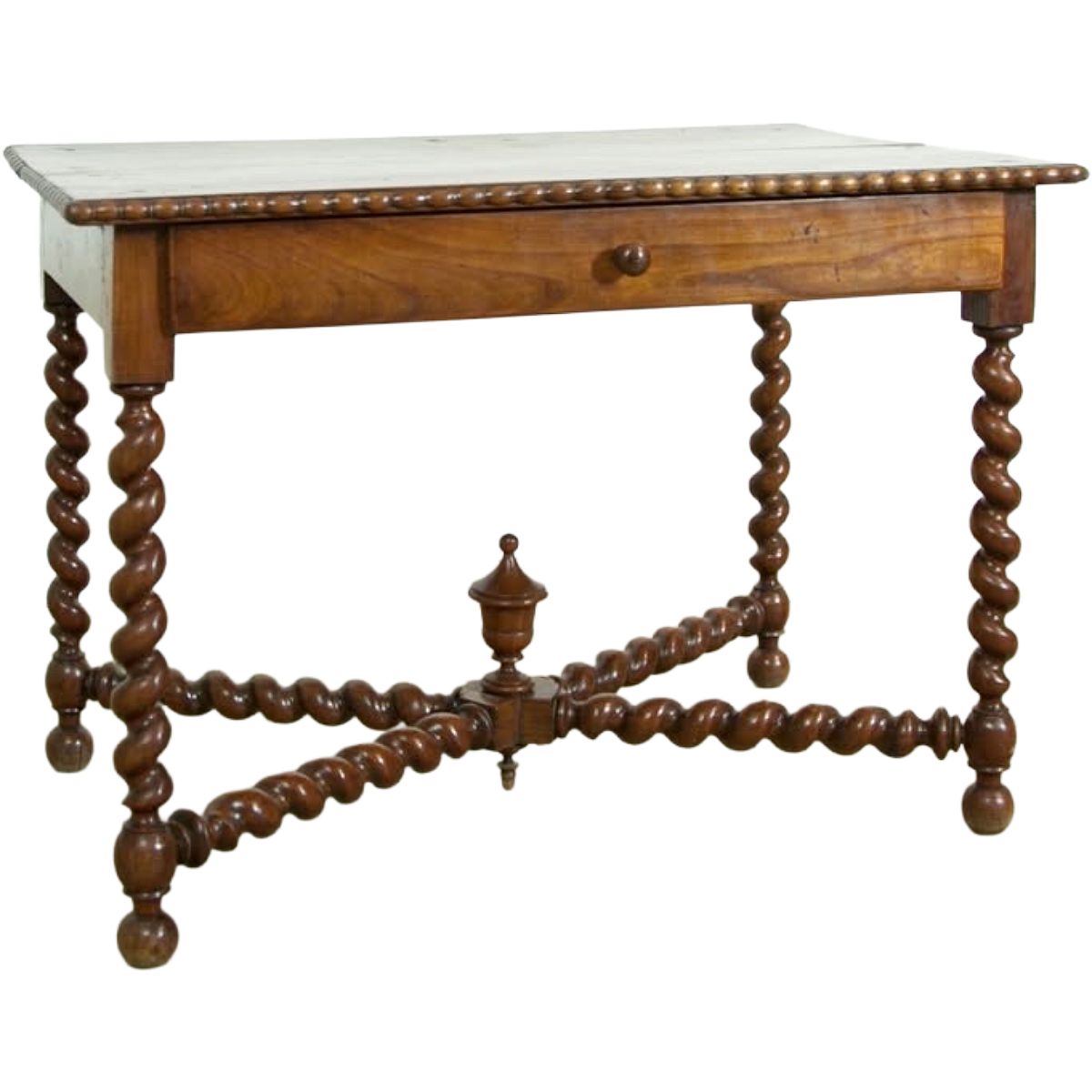 Antique Cherry Barley Twist Side Table