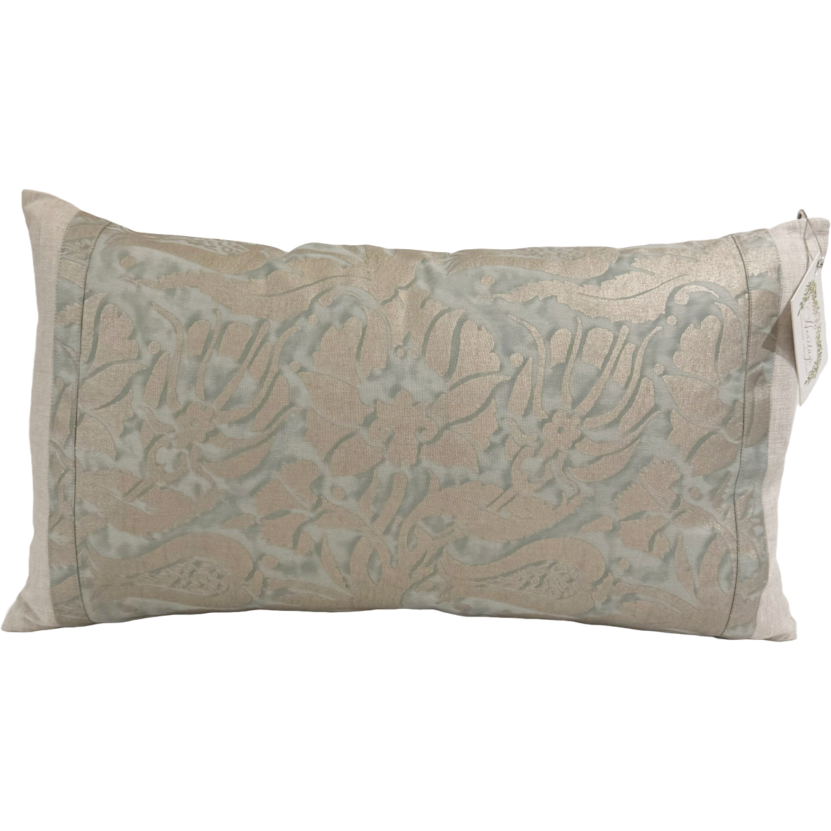 Custom Fortuny Pillow | Aqua Tulips