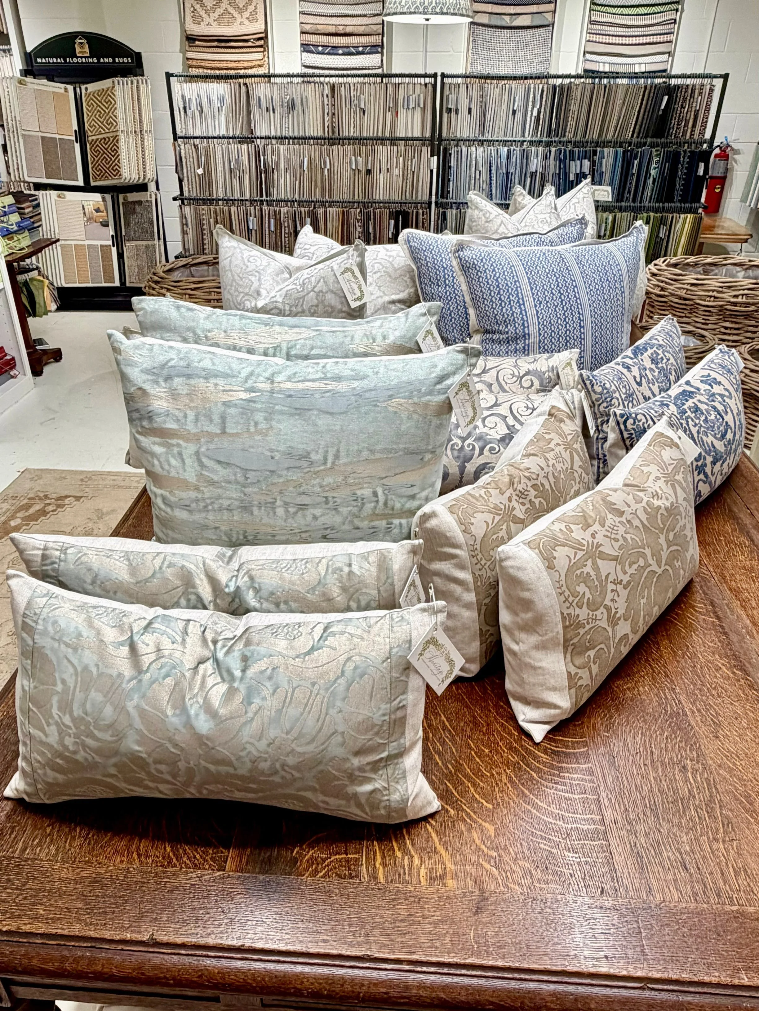 Just in&mdash;a huge shipment of custom pillows in the most luxurious fabrics and colors! Discover our exciting collection of hand-selected Curated Decor and Decorative Objects. For more information:
&bull;Call: 704-496-9612
&bull;Email: sales@herita