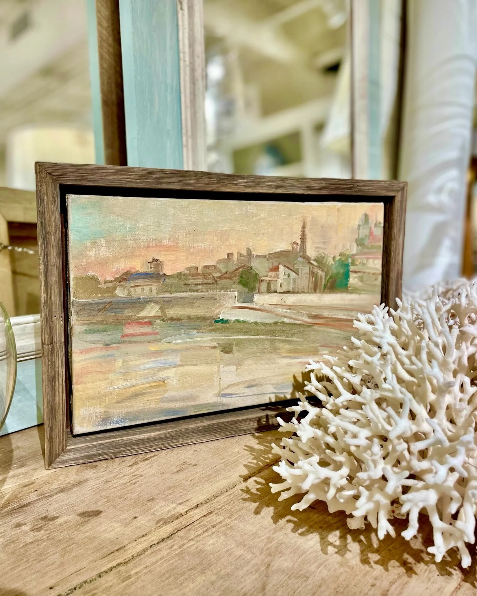 Beautiful Antique Original Oils from France and Italy. Great selection in the shoppe. All perfectly framed. Ready for your gallery walls or bookcases! Discover our exciting collection of hand-selected Curated Decor and Original Art&mdash;Antique and 