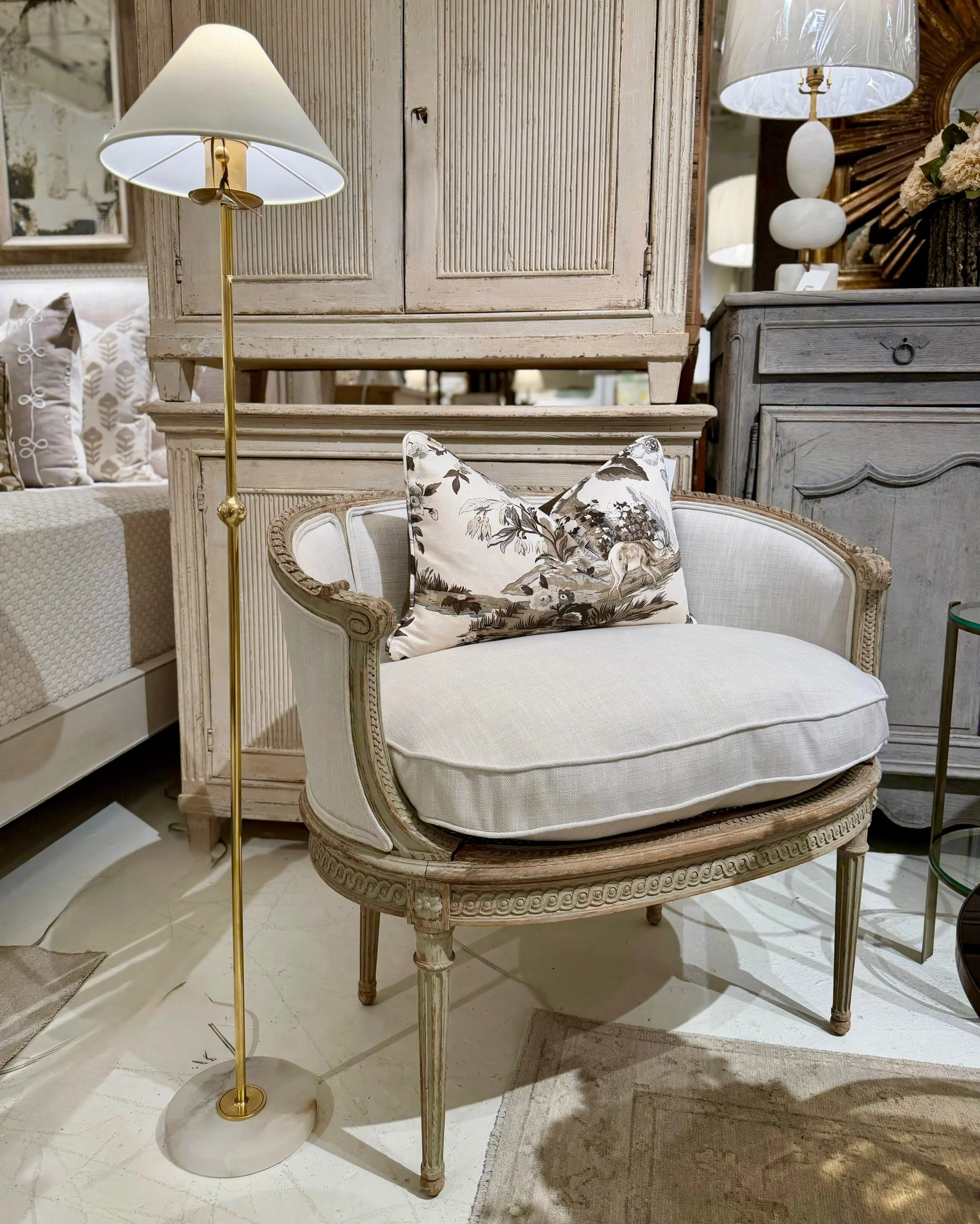 Simple elegance. And there&rsquo;s a pair! Discover our extensive collection of one-of-a-kind, hand-selected European Antiques and Curated Decor. Find more details and pics on our website at www.heritagemarkdesign.com. Shipping available. #heritagecl