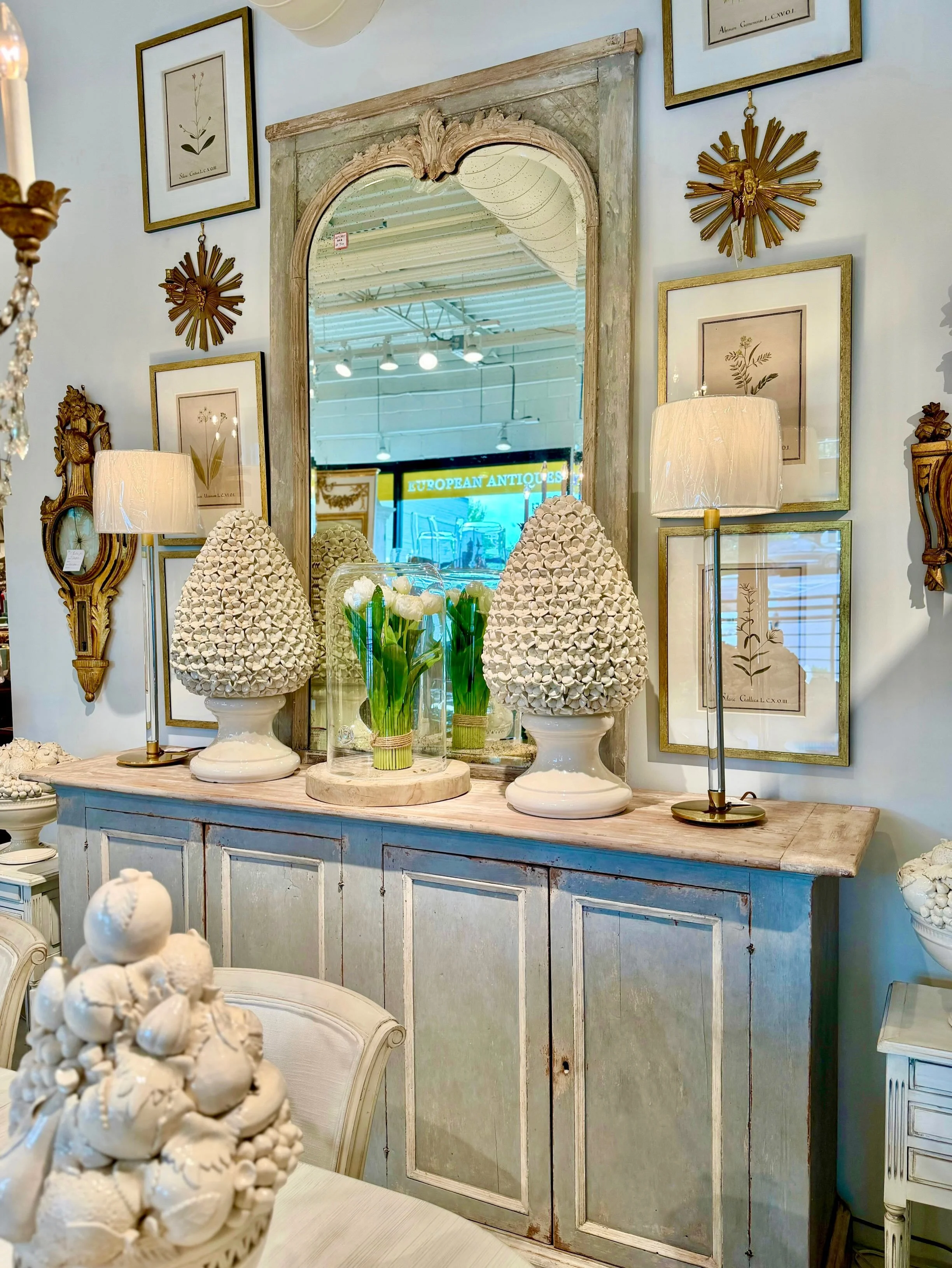 We&rsquo;ve received lots of inquiries on the beautiful antique painted buffet in yesterday&rsquo;s post. Due to popular demand, here are a few better pics and more info. It&rsquo;s a beauty! Antique Painted Walnut Buffet. Italian (Tuscany), c.1880. 