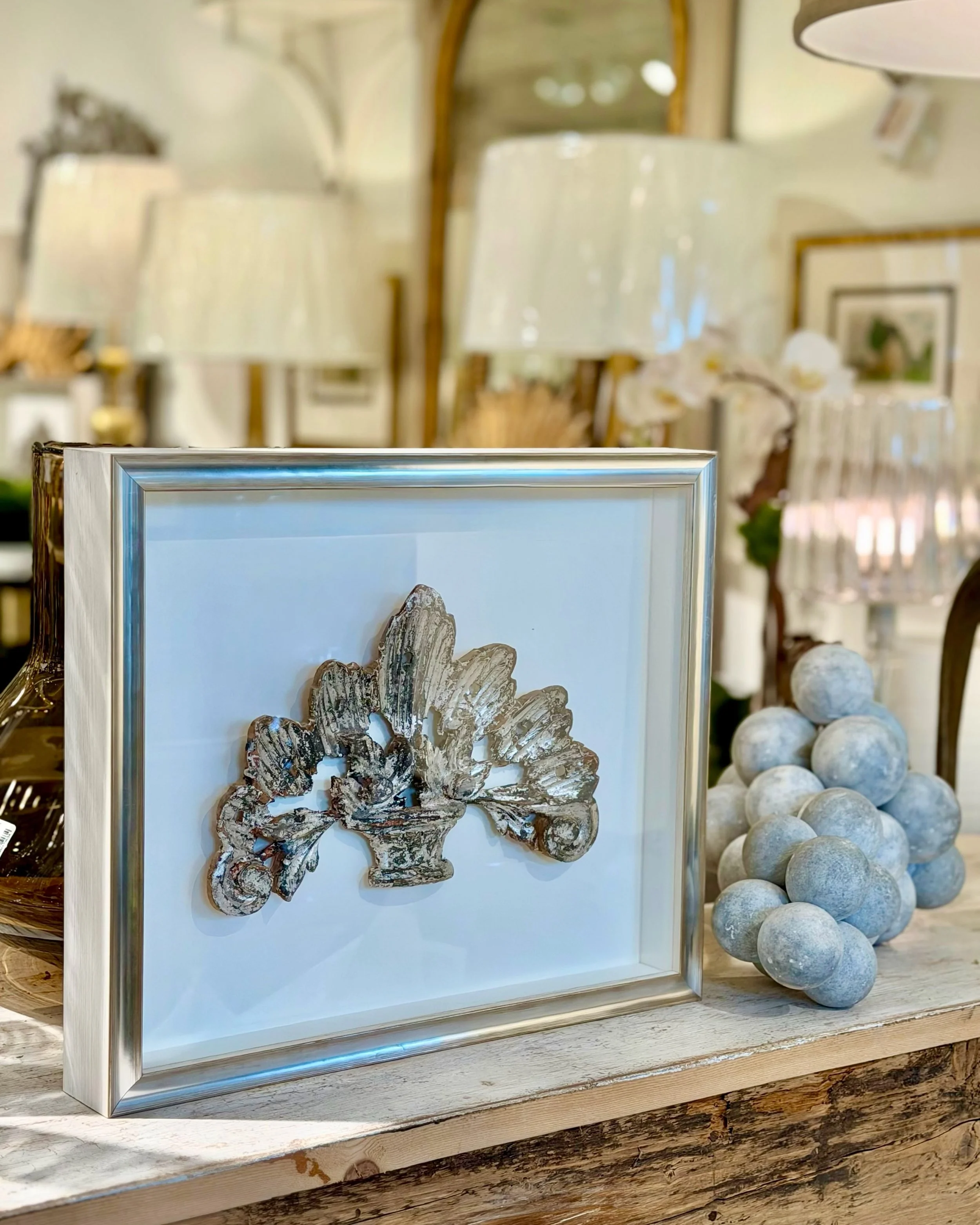 Framed Fragments. Perfect accents for so many spots! Discover our extensive collection of one-of-a-kind, hand-selected European Antiques and Curated Decor. Find more details and pics on our website at www.heritagemarkdesign.com. Shipping available. #