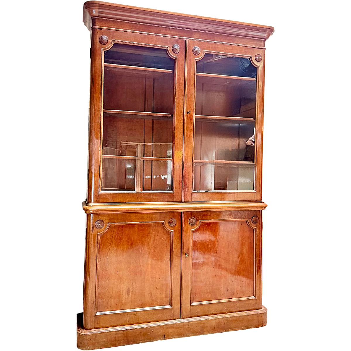 Antique Louis Philippe-Style Mahogany Biblioteque