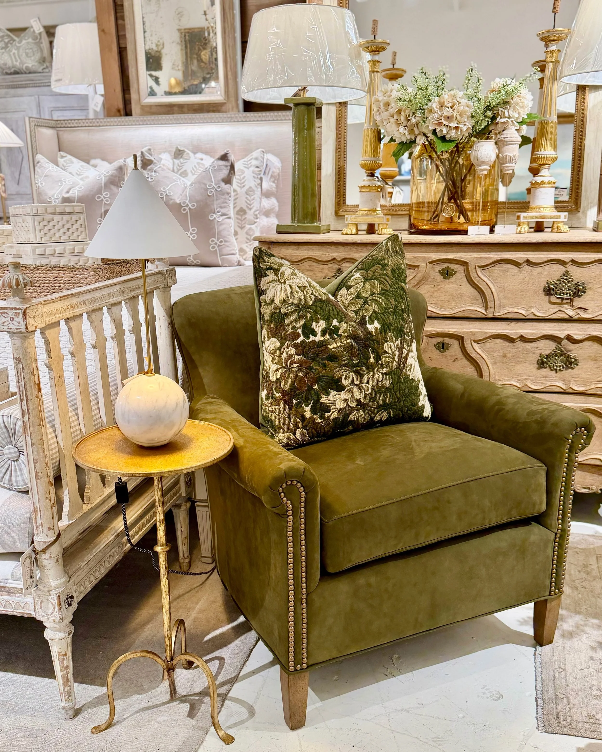 Discover our exciting collection of hand-selected Custom Upholstery. Find more details and pics on our website at www.heritagemarkdesign.com. Shipping available. #heritageclt #curateddecor #interiordesign #interiordesigner #charlotteinteriordesign