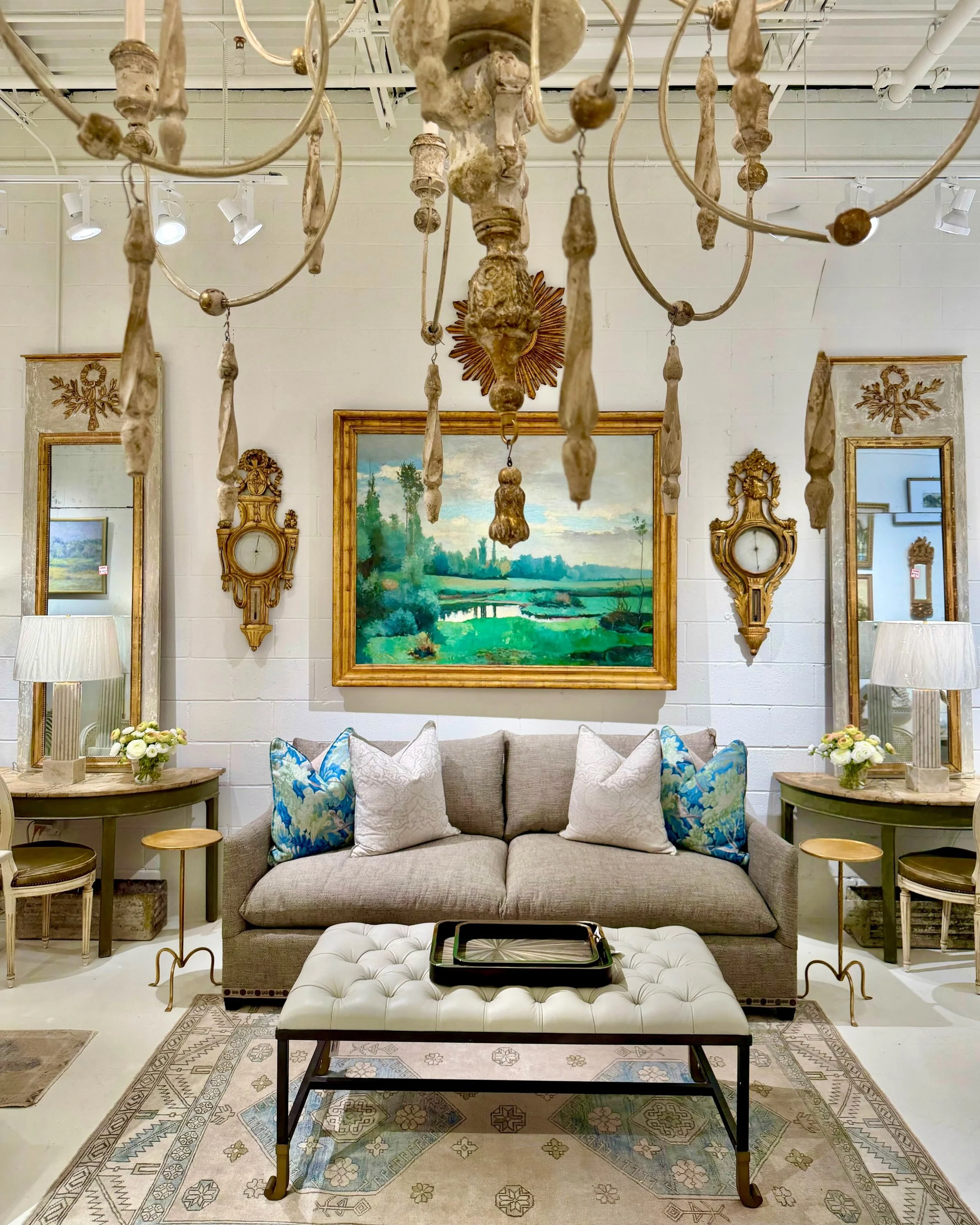 New Arrival! A favorite family room sofa&mdash;the Ferncliff. The perfect sofa for settling in for movie night! Discover our exciting collection of hand-selected Custom Upholstery. Find more details and pics on our website at www.heritagemarkdesign.c