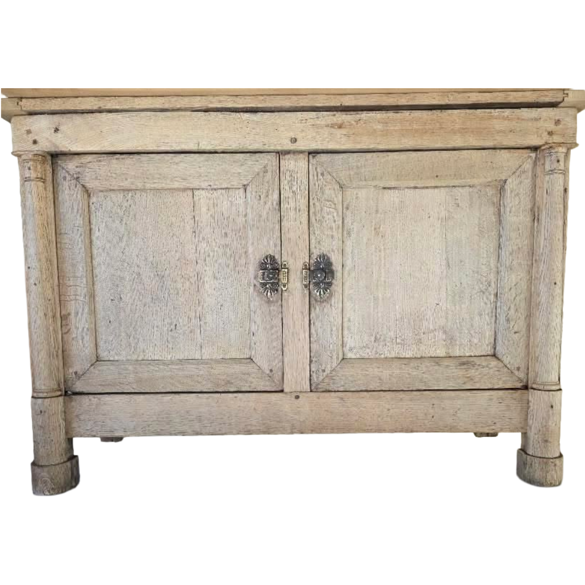 Antique Oak Buffet with Column Details