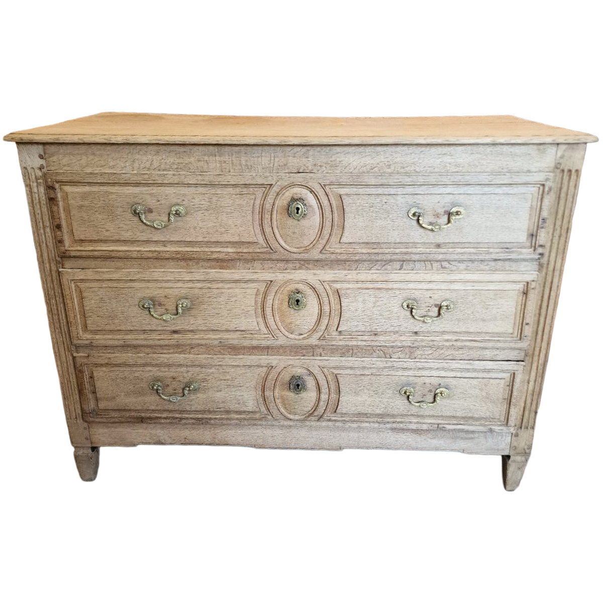 Antique Louis XVI Period Natural Oak Chest