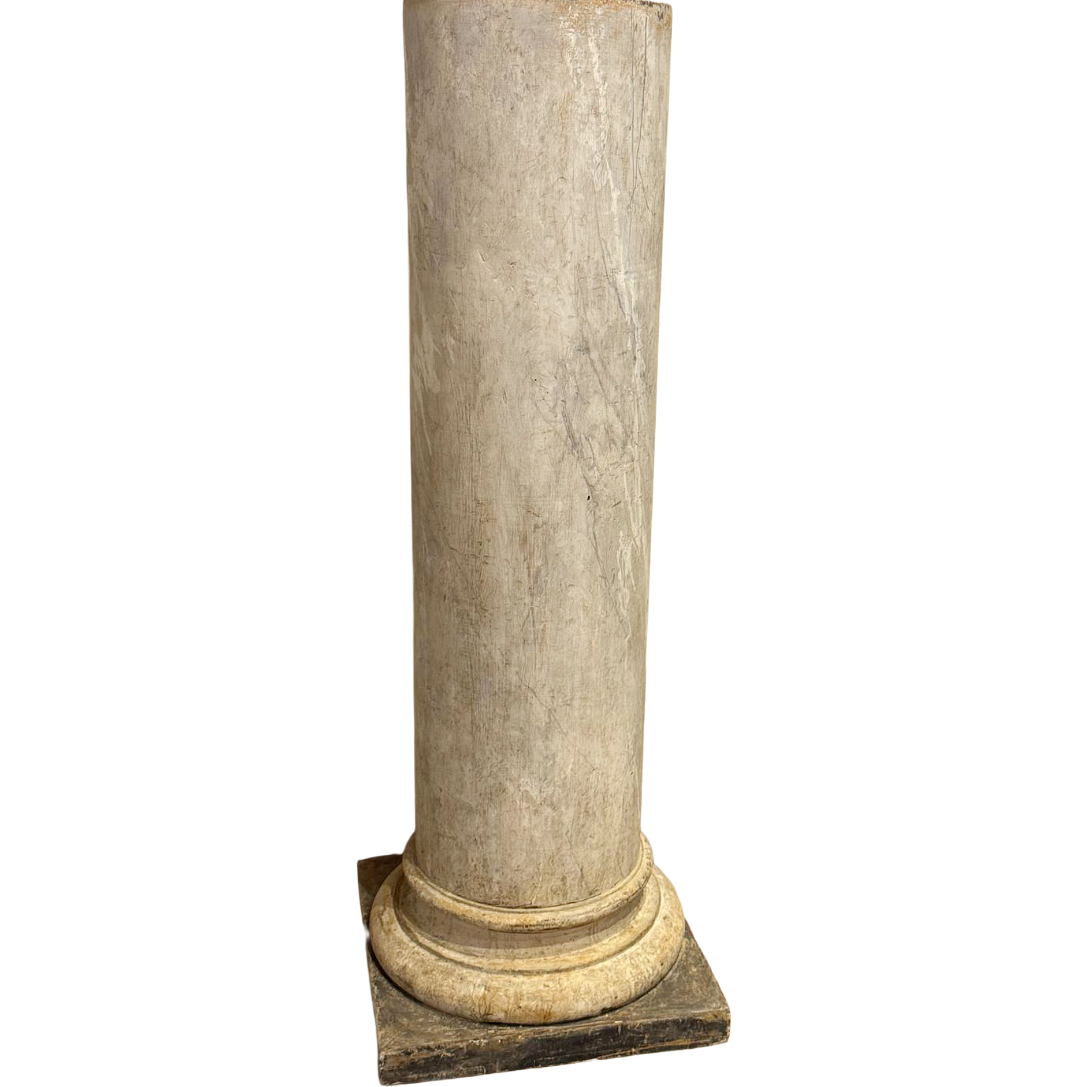 Painted Faux Finished Marbled Column | Pair Available
