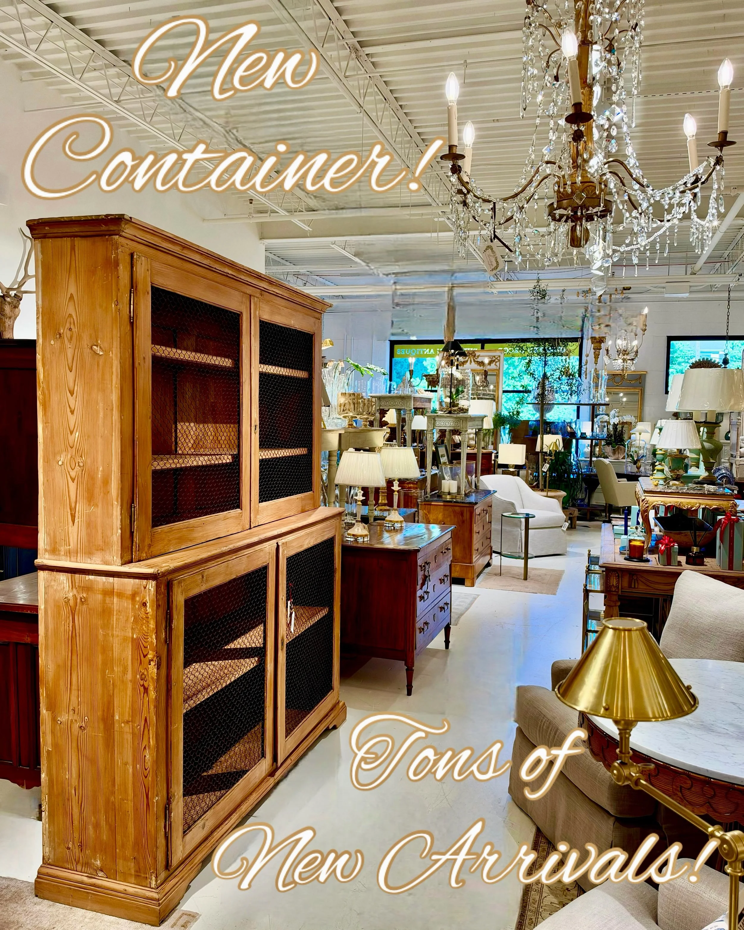 We&rsquo;ve been hard at work all day unloading, unwrapping, and falling in love with all the fabulous new arrivals from our last trip to France and Italy! These won&rsquo;t last long! Stop by this week for the best selection of enfilades, sideboards