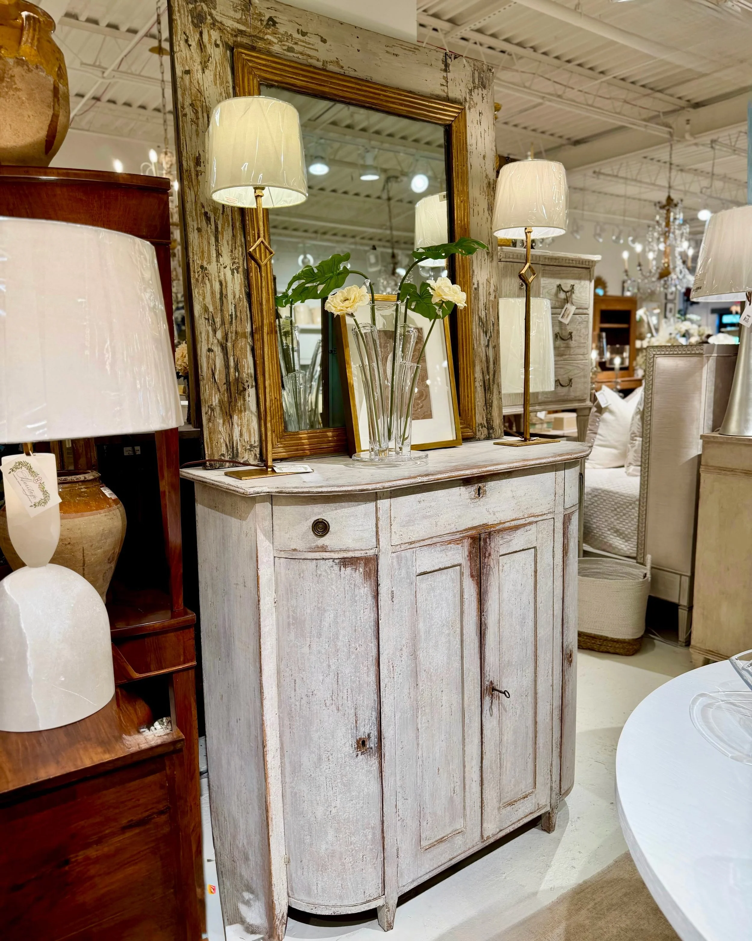 Gloriously Gustavian! Discover our extensive collection of one-of-a-kind, hand-selected European Antiques and Curated Decor. Find more details and pics on our website at www.heritagemarkdesign.com. Shipping available. #heritageclt #curateddecor #euro