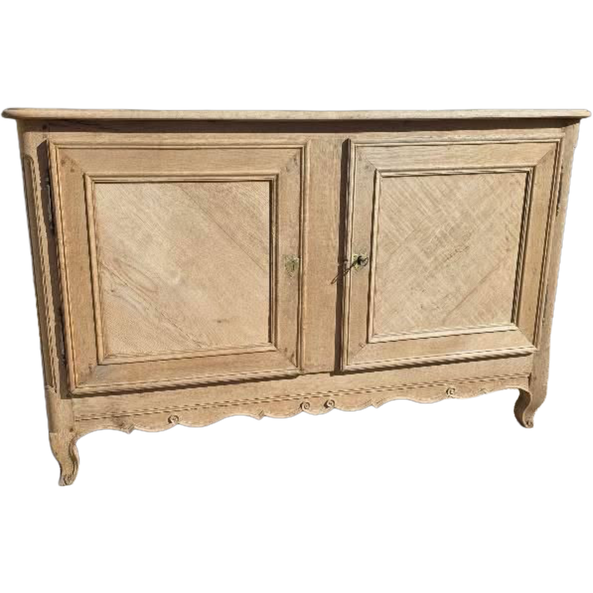 Antique Louis XV-Style Natural Oak Buffet