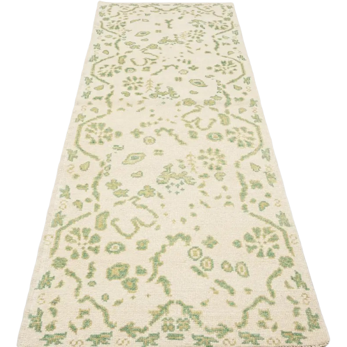 Hand-Knotted Turkish Oushak Rug