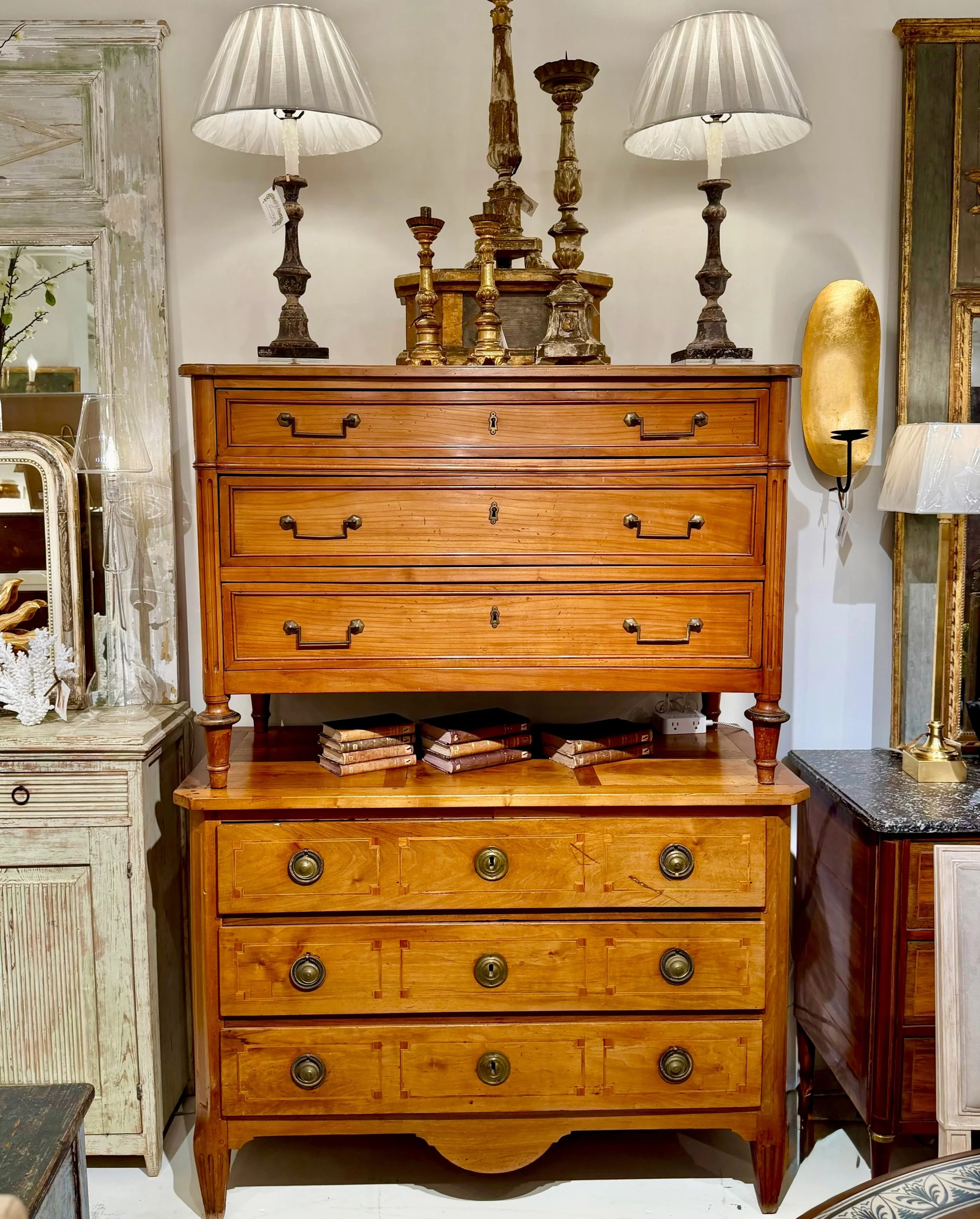 So many amazing chests just in from our latest container from France. Discover our extensive collection of one-of-a-kind, hand-selected European Antiques and Curated Decor. Find more details and pics on our website at www.heritagemarkdesign.com. Ship