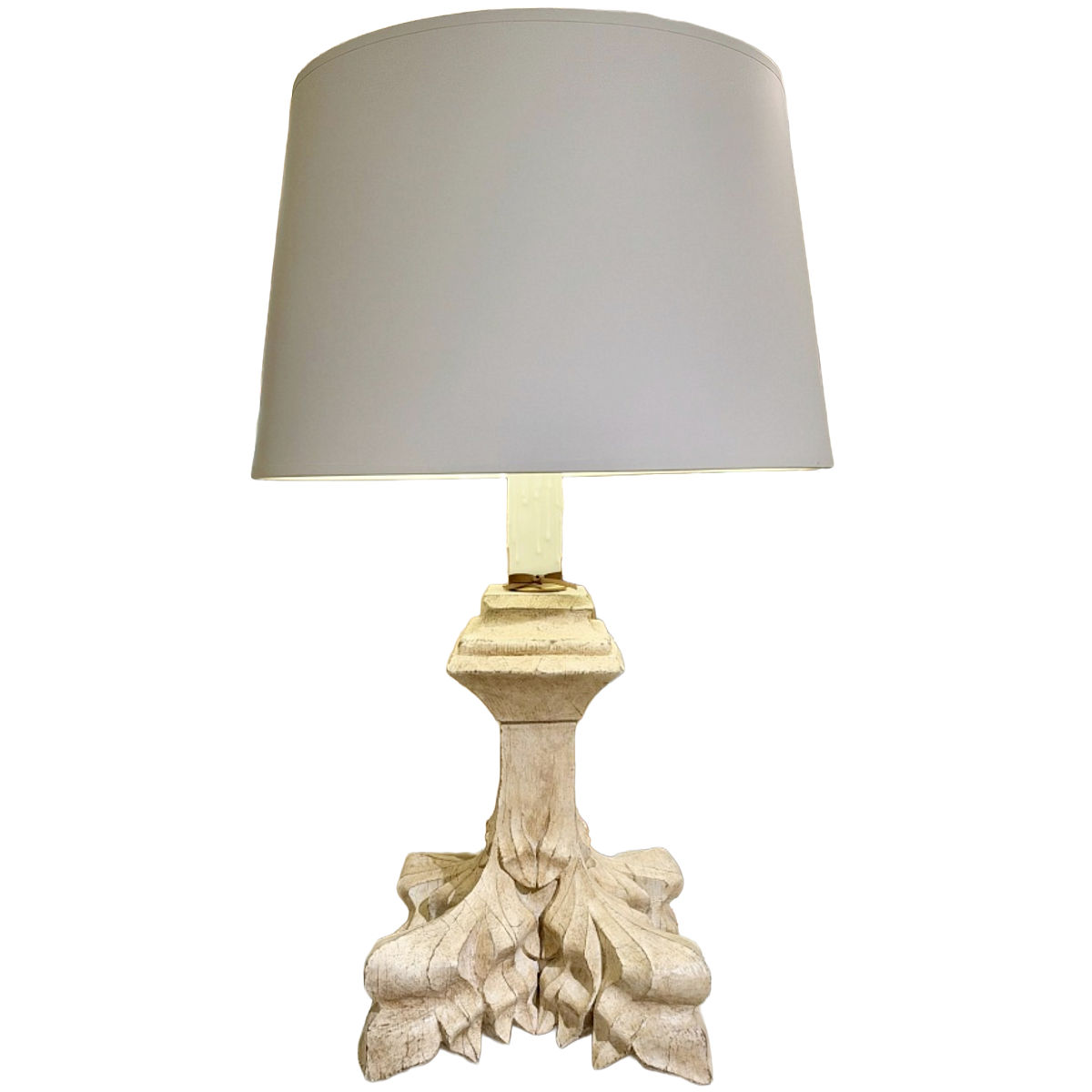 Antique Louis XVI Period Hand Carved Fragments as Lamps | Pair