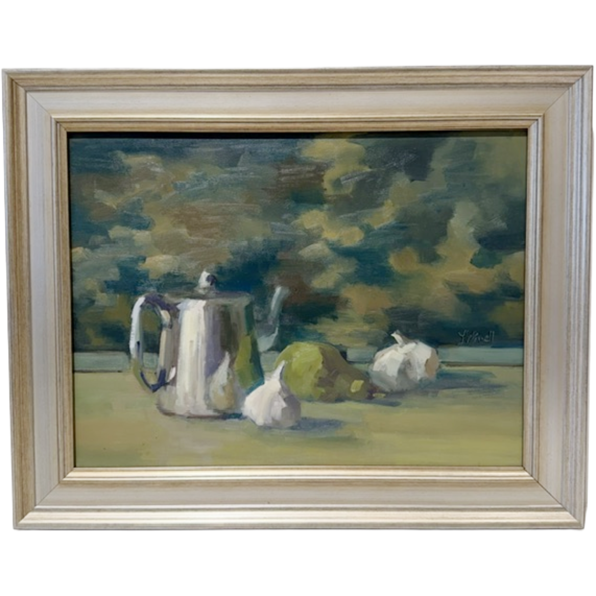 Lesley Powell | Verdure and Teapot | 12 x 16
