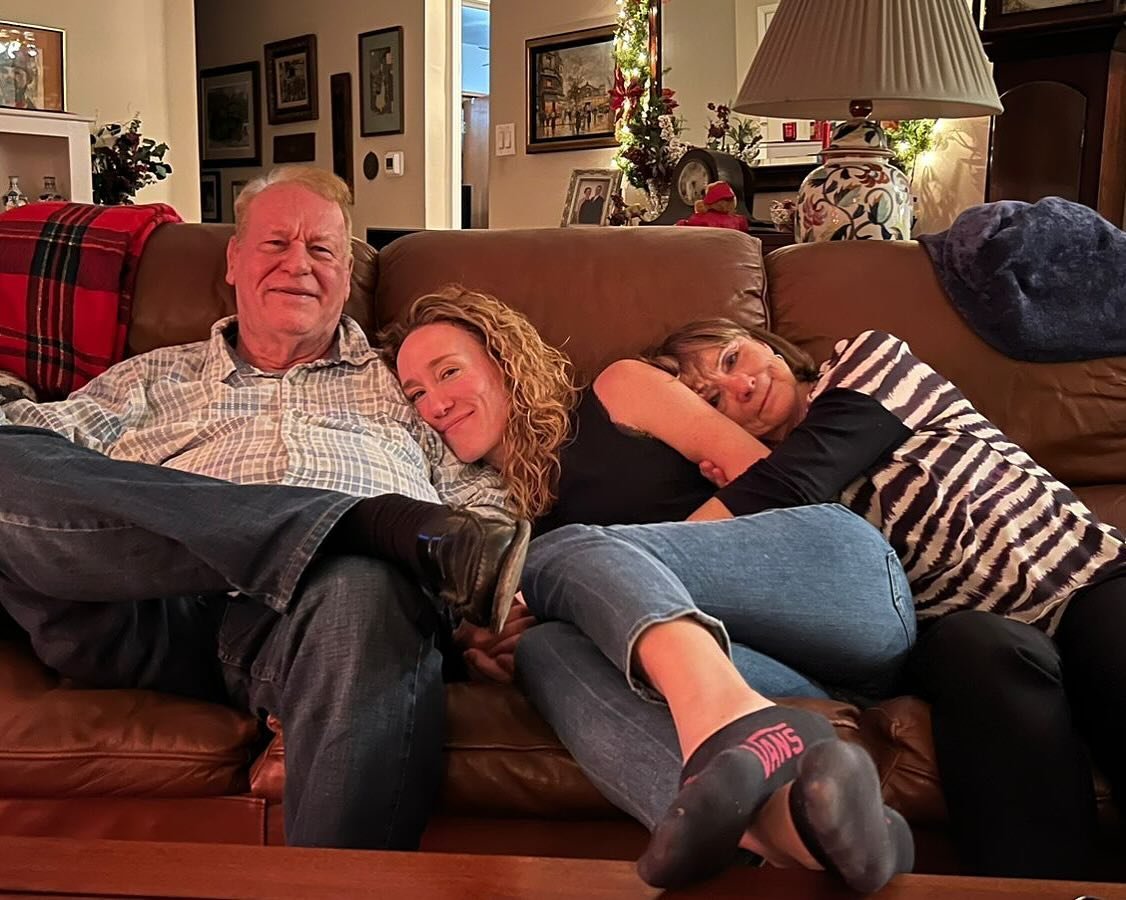 I will never be too old for cuddles on the couch with my parents. 

I&rsquo;ll take them as long as I possibly can. 

There is no where I feel safer and more loved. 

I pray you have love like this in your life. And if you don&rsquo;t, know that I&rs