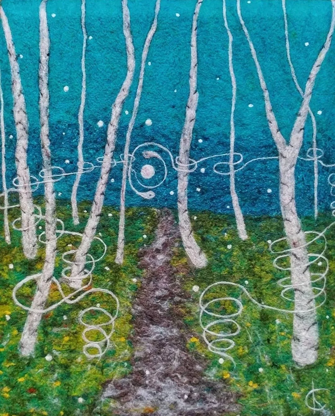 Felted Tapestry - Woodland Scene