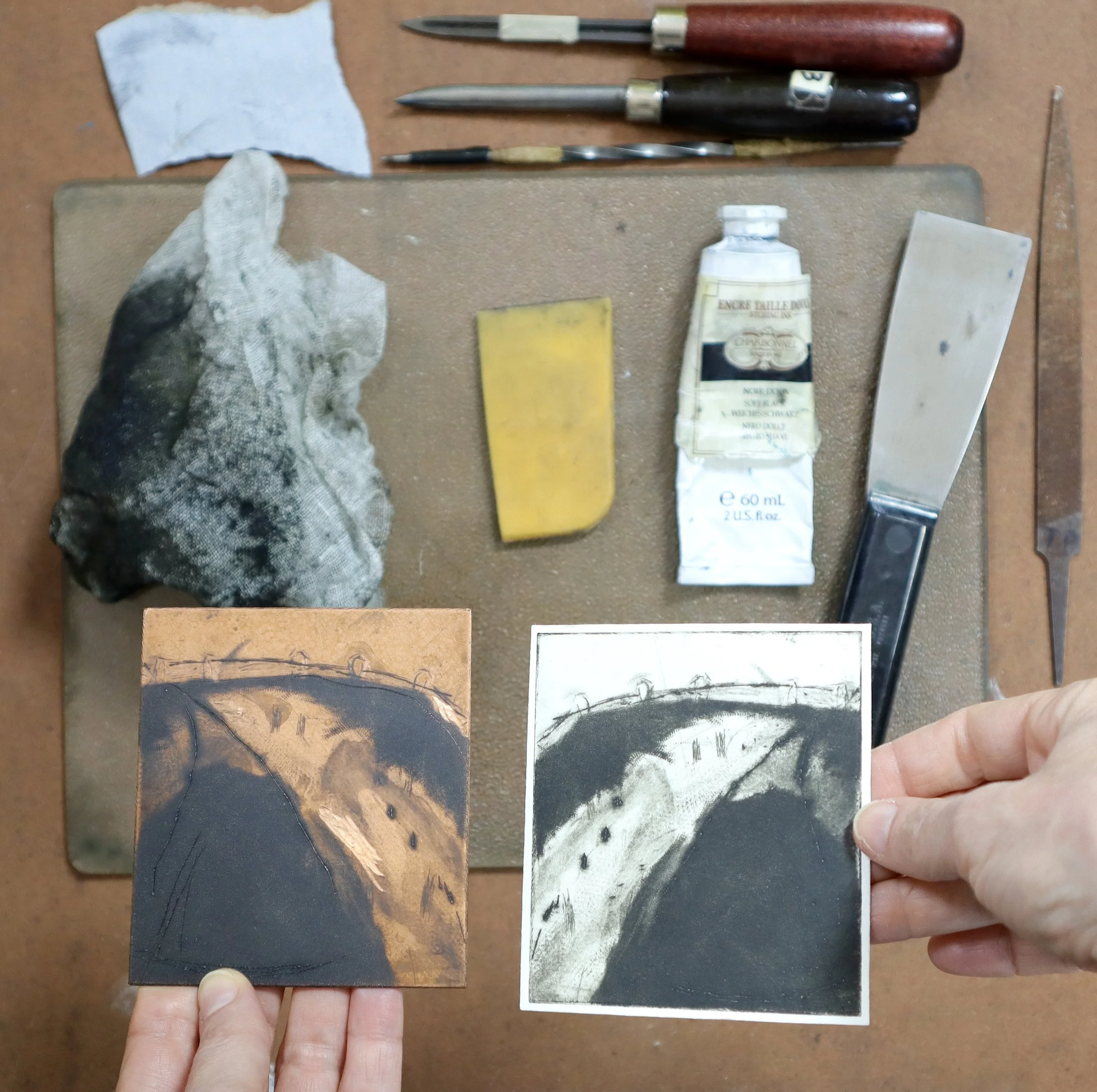Beginning Copper Plate Drypoint Printmaking