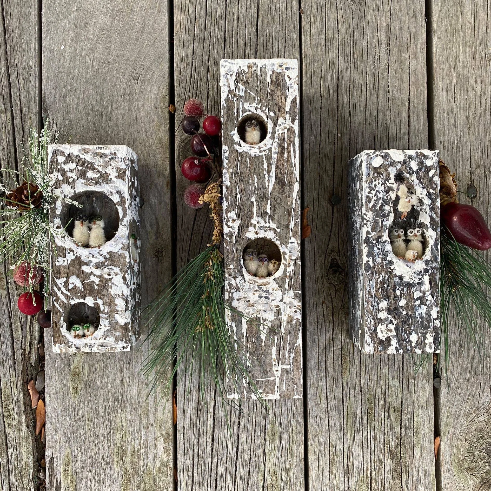 Hoot Babies! Adorable mixed media owls