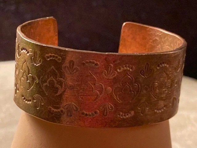 Stamped Copper Cuff