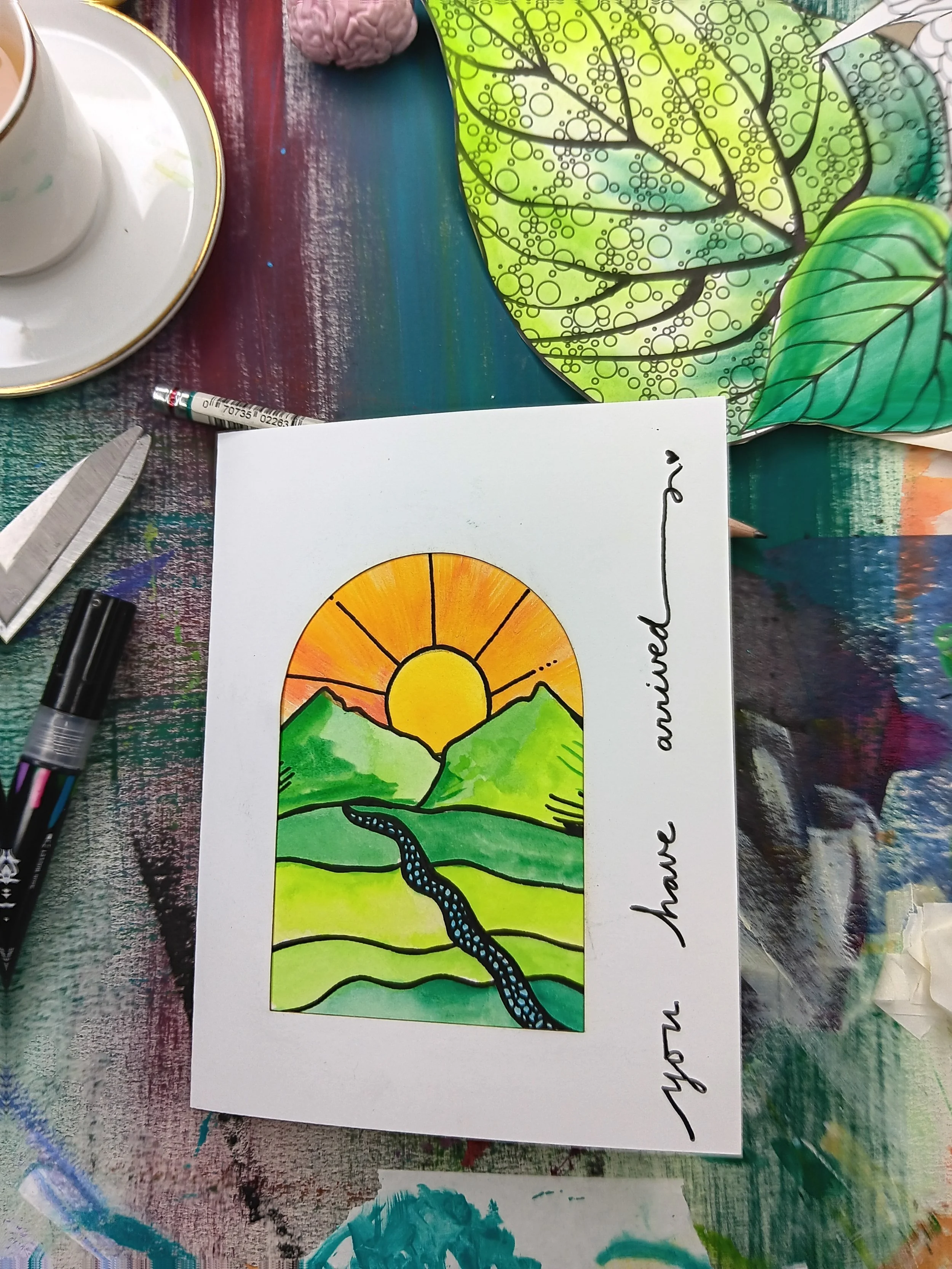 Gouache Window Greeting Card