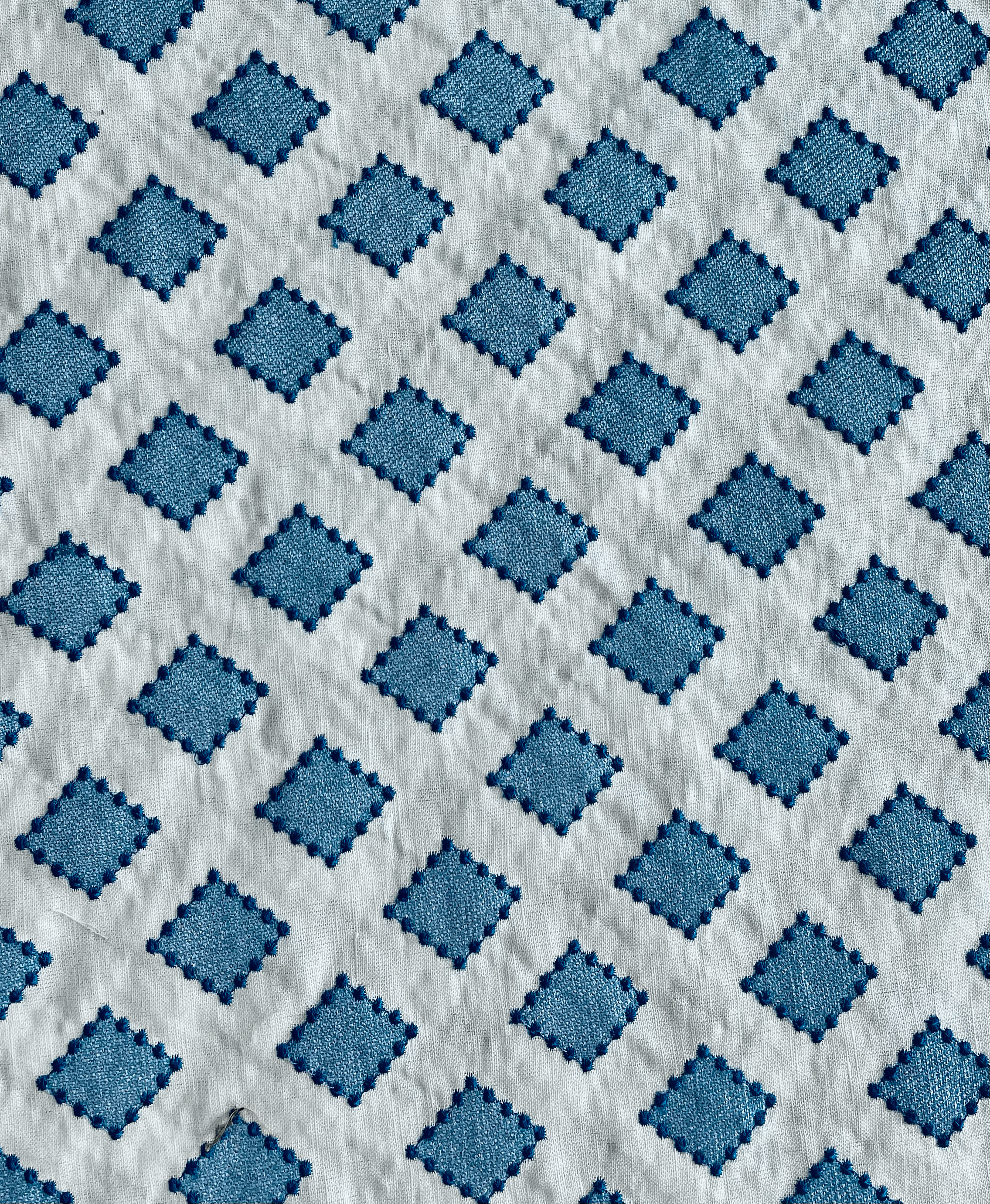 Shop Kravet Indigo Diamond print fabric