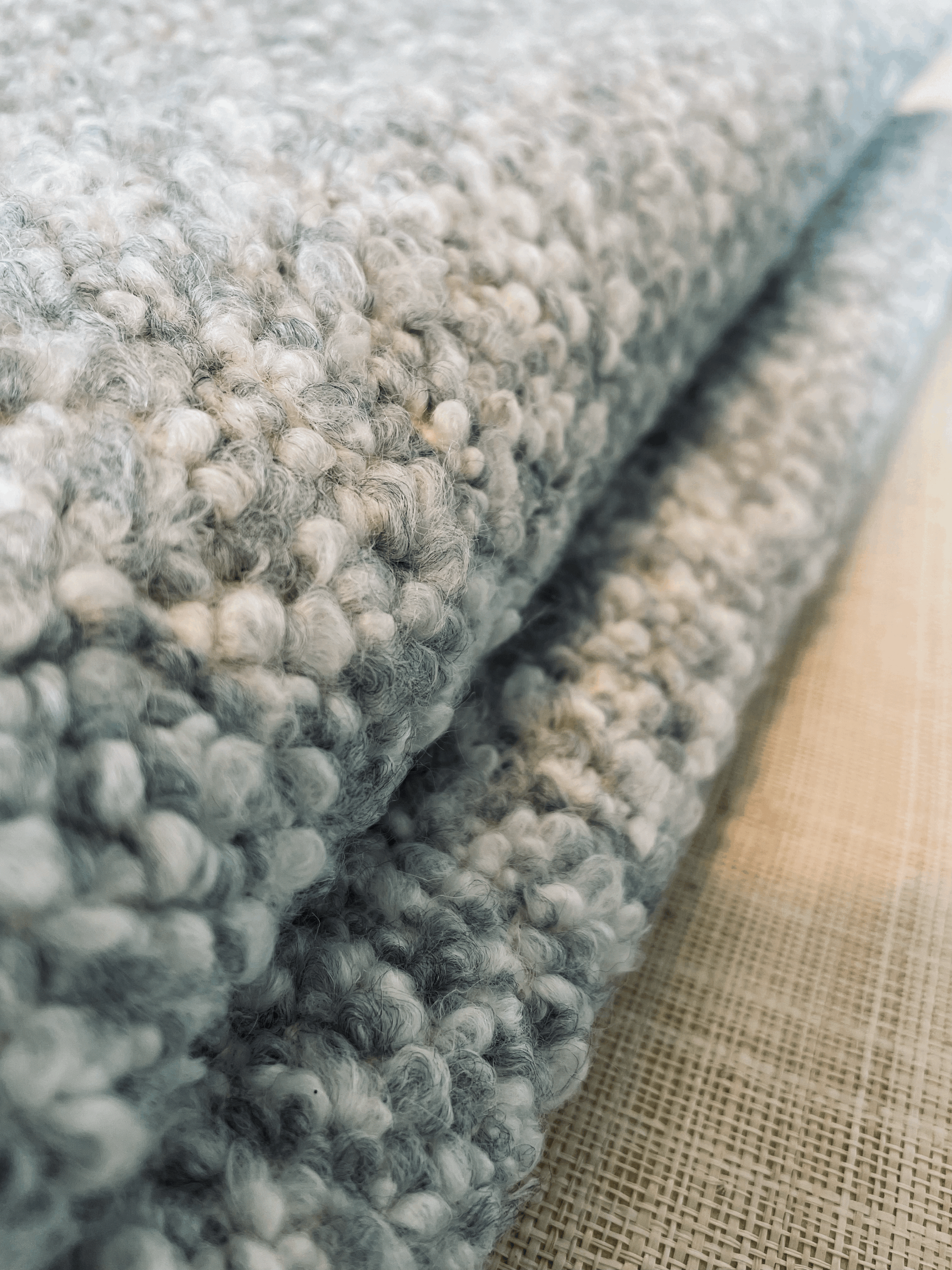 Shop Gray And White Bouclé upholstery fabric