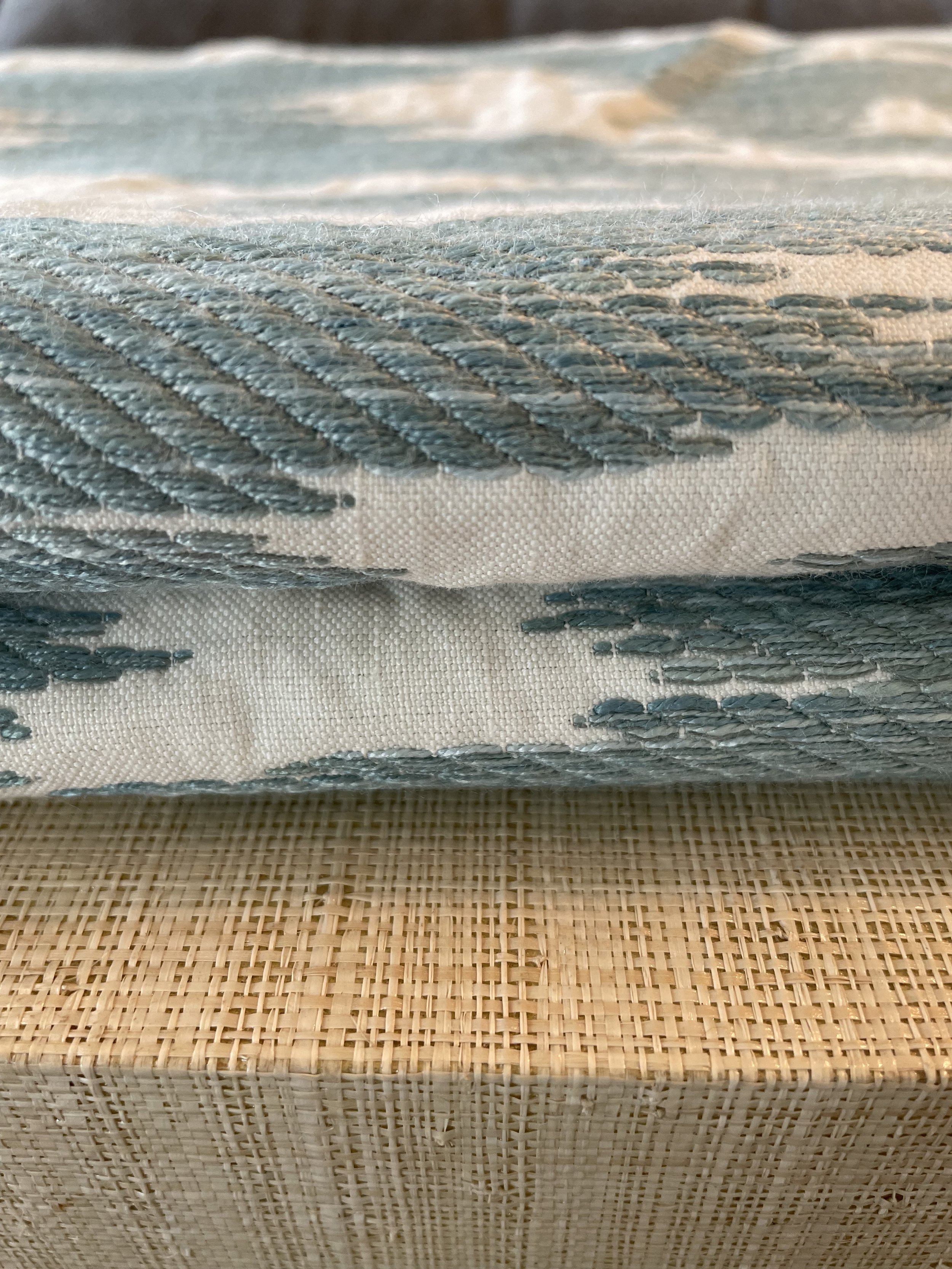 Shop Silver Sage Ikat print upholstery fabric