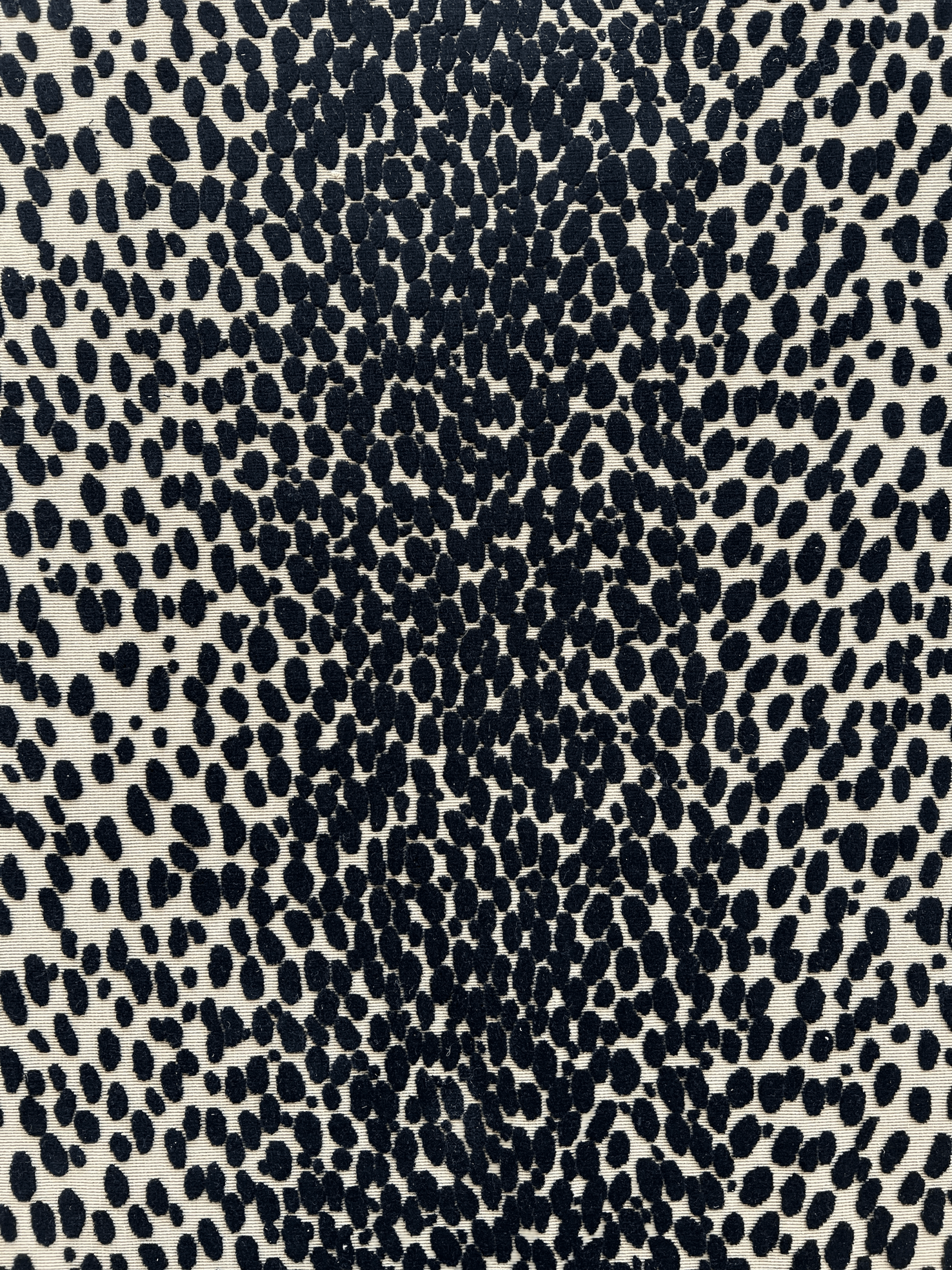 Schumacher Cheetah Velvet Fabric in Ebony