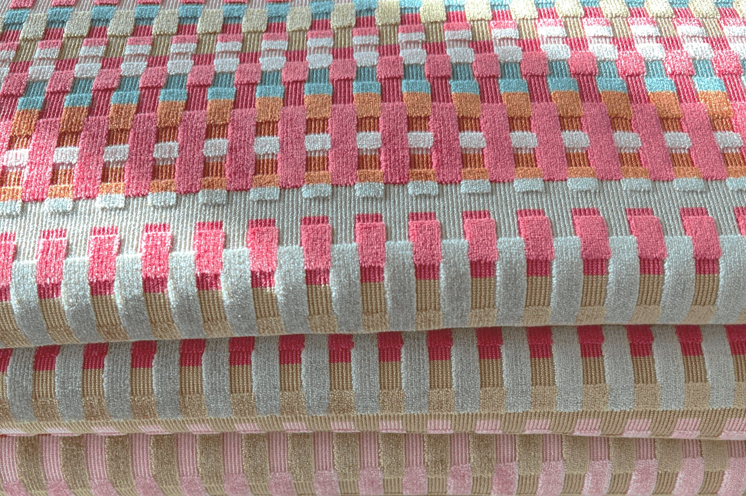 Lee Jofa Picket Multi Color Geometric fabric